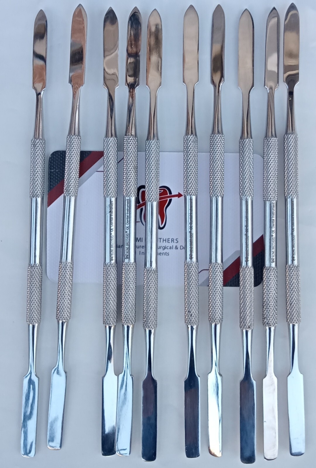 10 PCS DENTAL Cement Spatula, Double Ended, Mirror Finish German Stainless