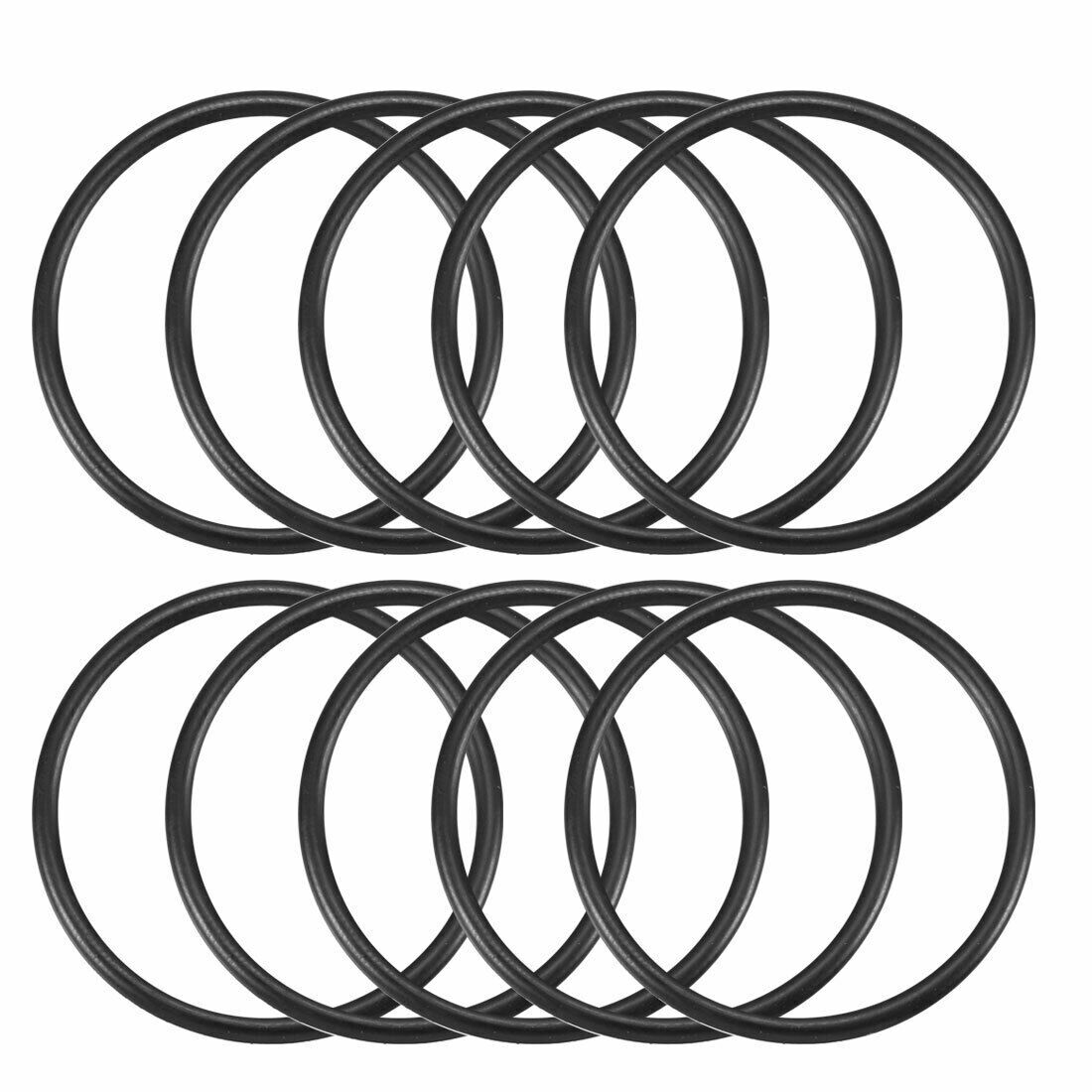 38mm x 33.2mm x 2.4mm Black Rubber O-Ring Oil Seal Gasket 10pcs