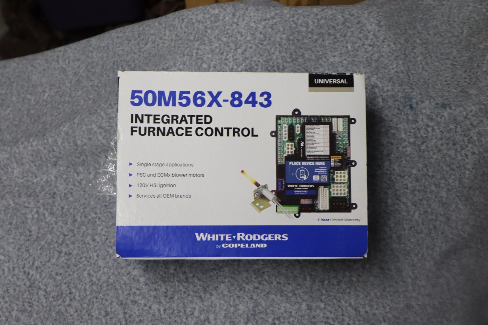 OEM, White-Rodgers, 50M56X-843 Universal HSI Control, Single-Stage Furnace Kit