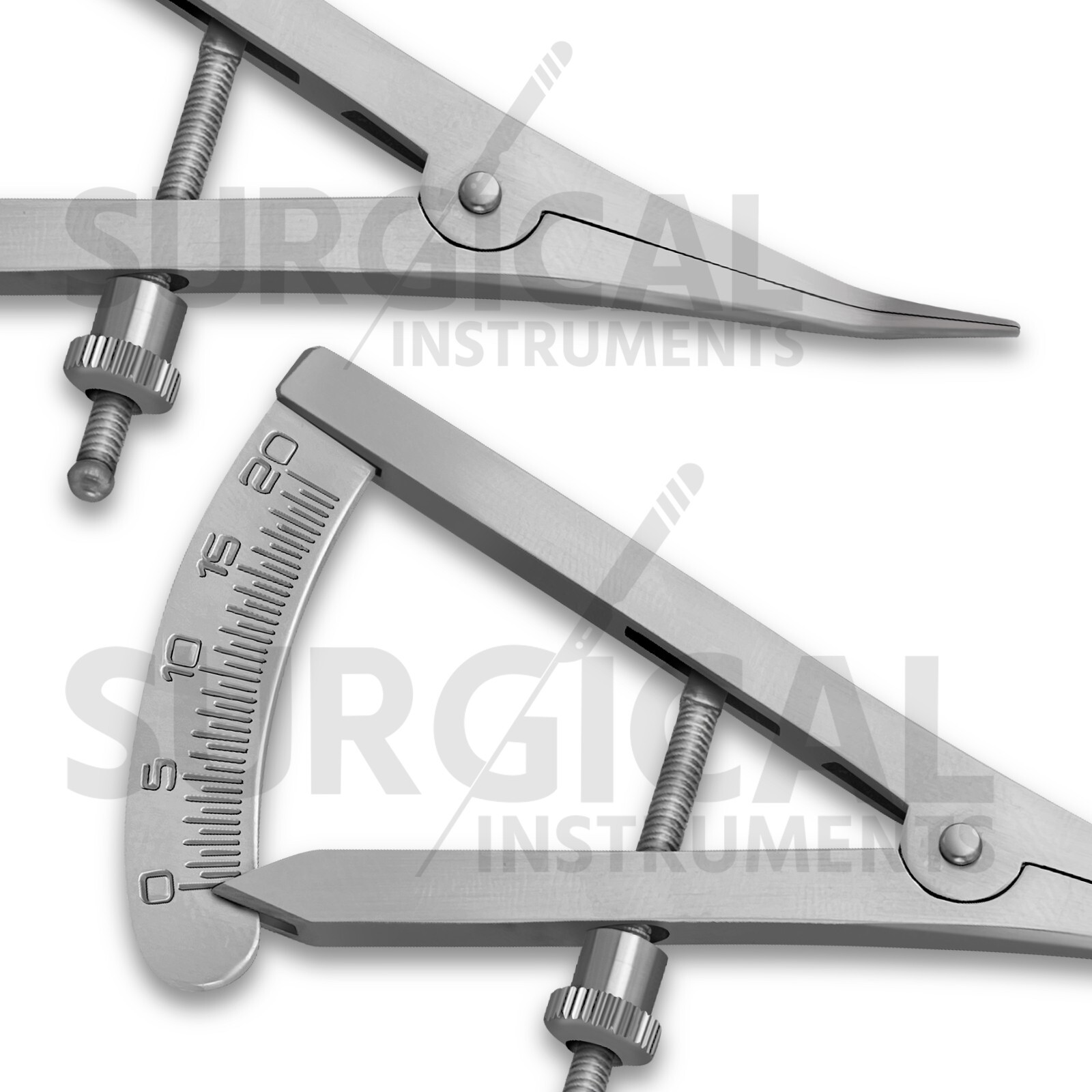 Angled Castroviejo Caliper 0 TO 20 MM 3.5″ (8.89cm) Surgical Dental Instruments