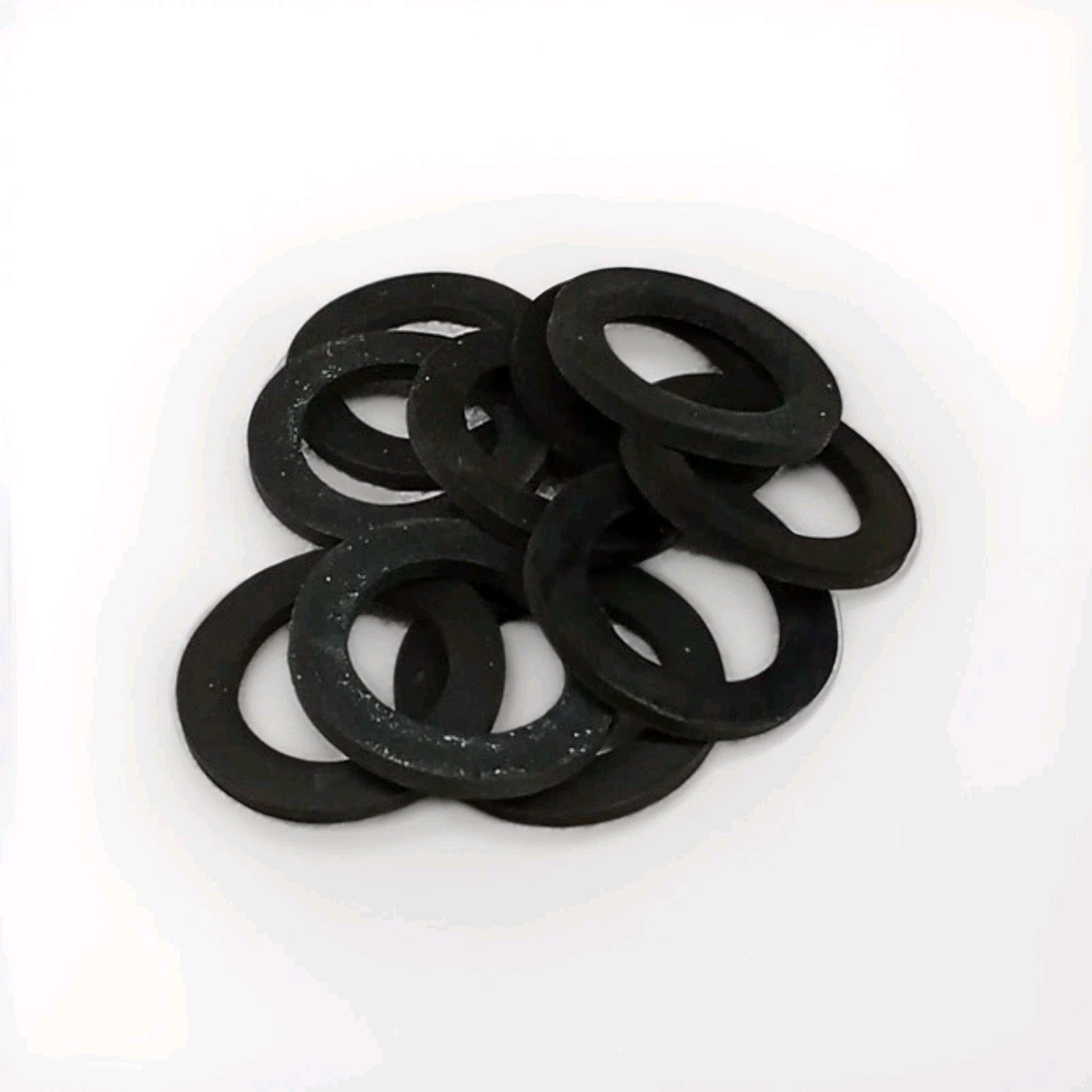 Lot Of 10 Unbranded 1.5″ Black Rubber Flat O-Rings