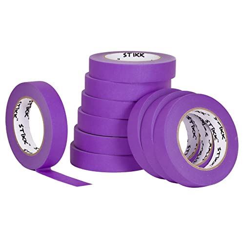 10 Pack 1″ inch x 60yd STIKK Purple Painters Tape 14 Day Easy Removal Trim Edge