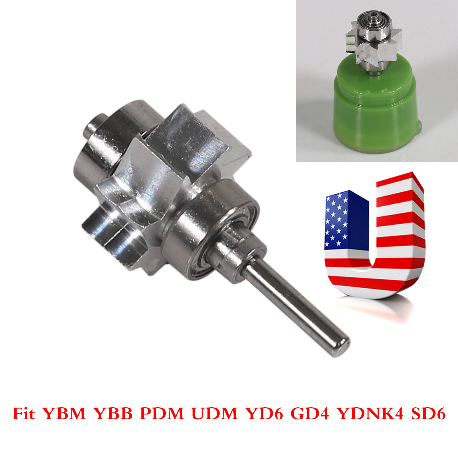 1-10 Yabangbang Dental Fiber Optic High Speed Handpiece 6Hole LED Coupler HOT