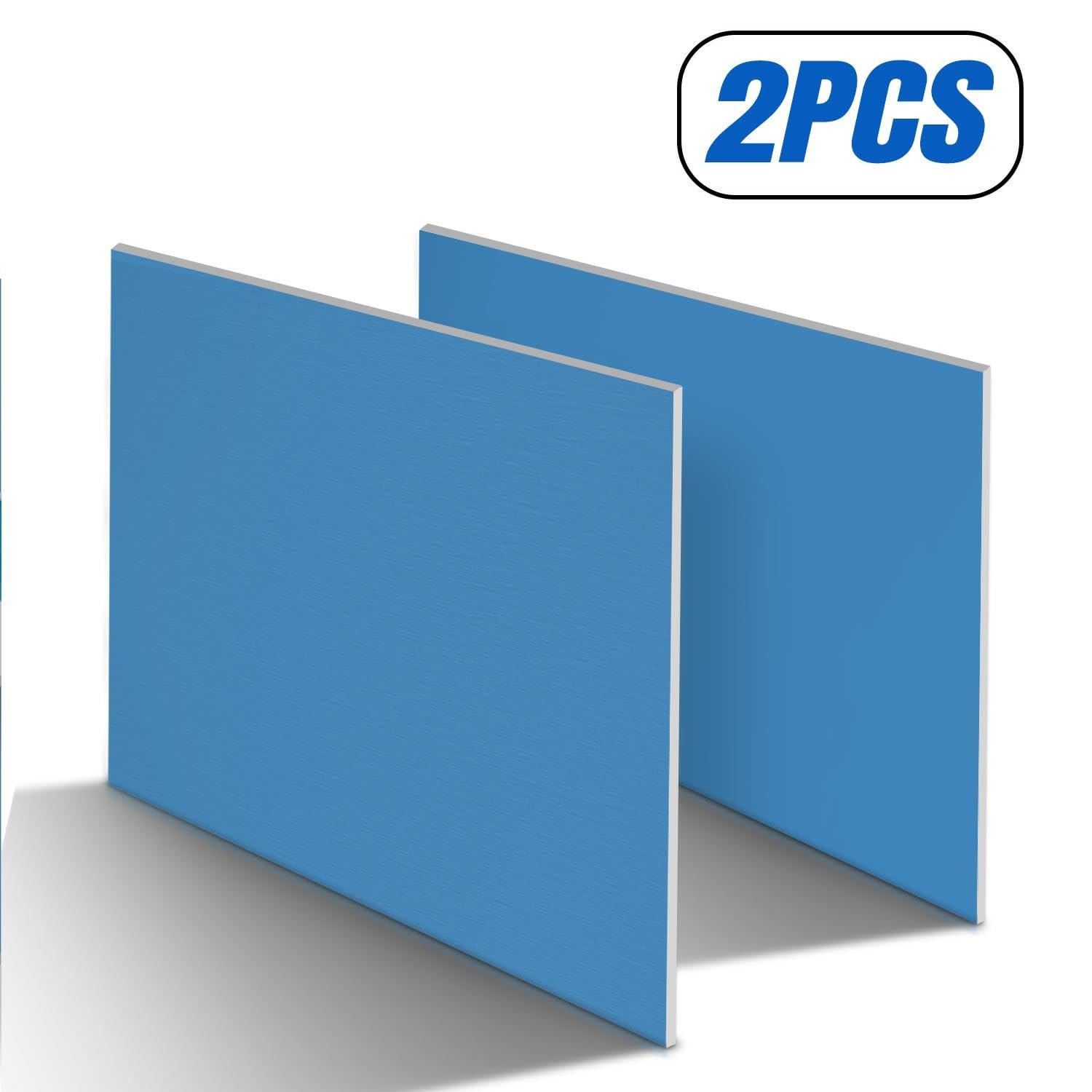 2 Pack 6061 T651 Aluminum Sheet 4″ X 6″, 14 Gauge (2Mm) Metal Plate with Protect