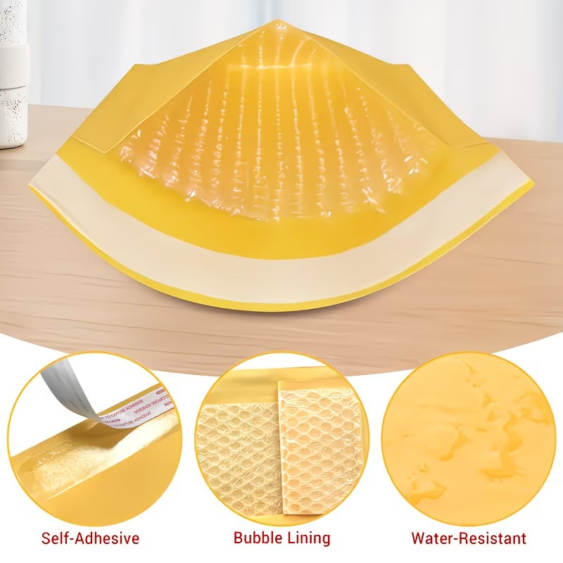 4×7″ Self Seal Kraft Bubble Mailers Padded Envelopes Yellow Shipping Bags #000