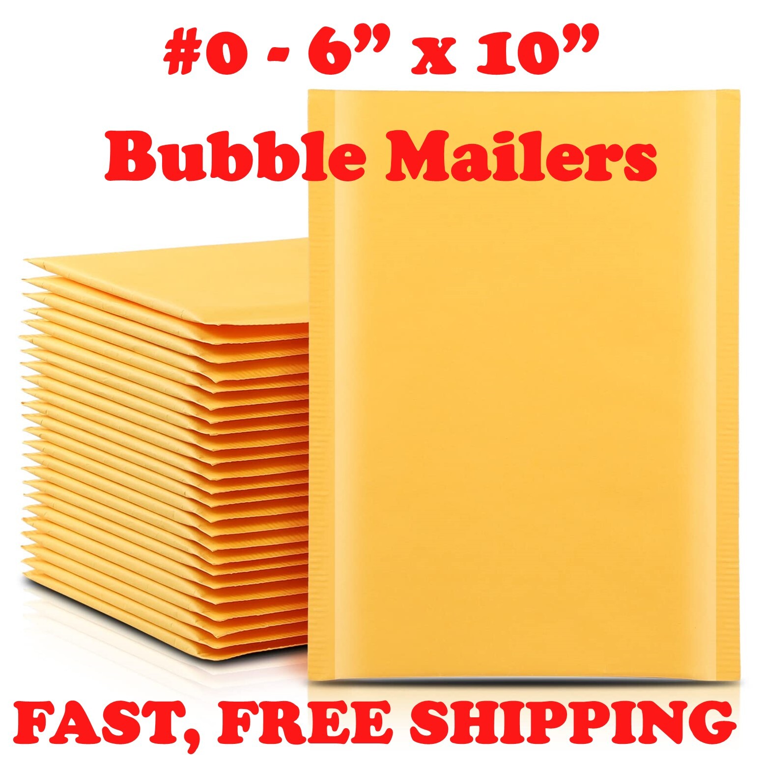#0 6×10 KRAFT BUBBLE MAILERS SELF SEAL SHIPPING BAGS ENVELOPES PADDED 6×9