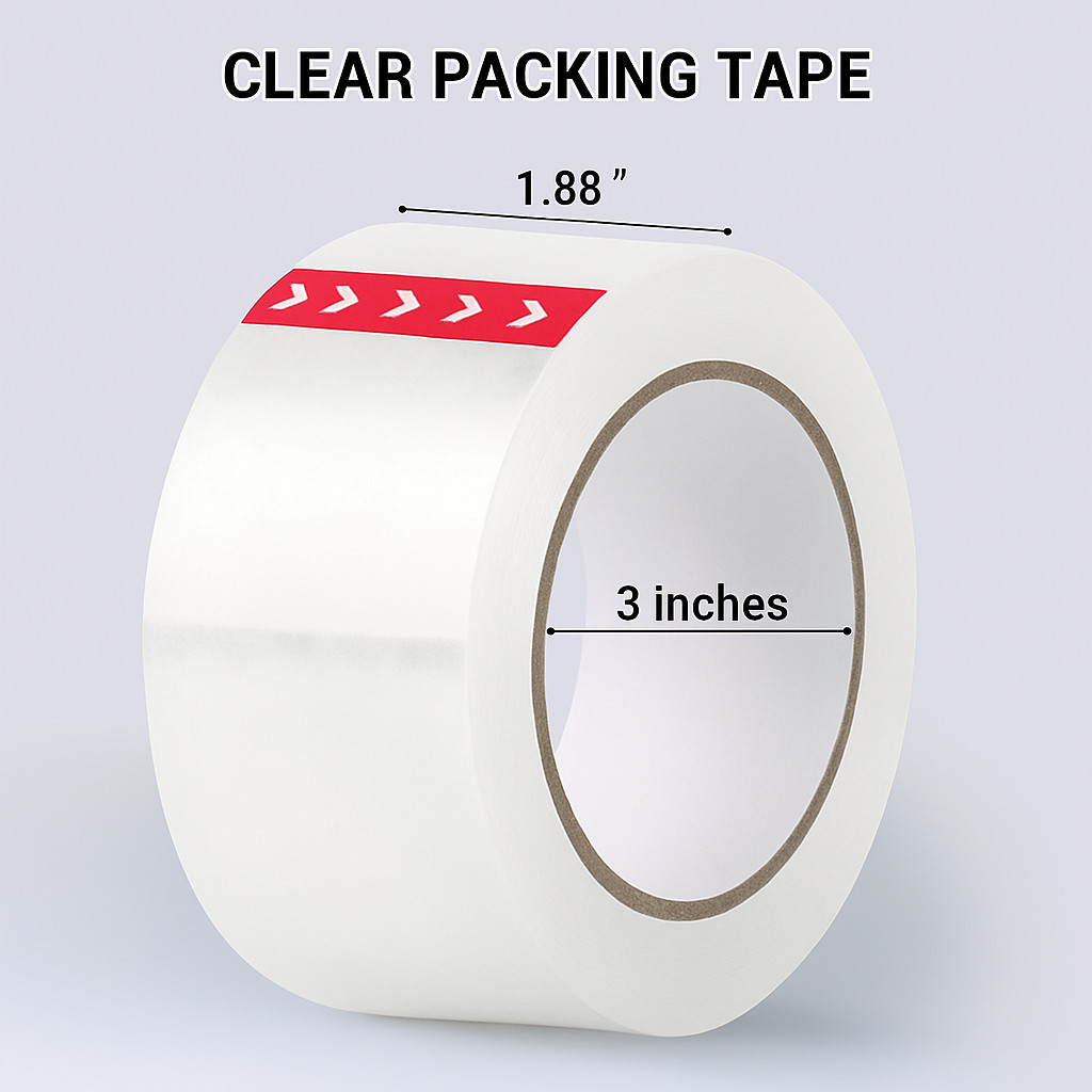 2 Mils Packing Shipping Tape 1.88“ x 110 Yards Carton Sealing Clear Packing Tape
