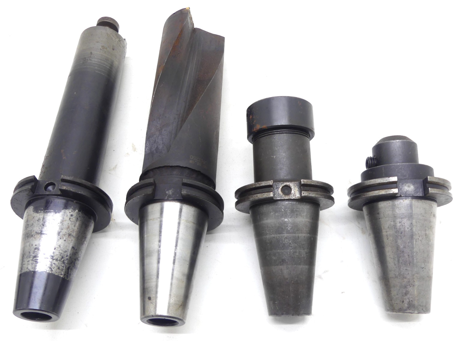 (Set of 4) Misc. CAT50 Tool Holders w/ Unknown Tools