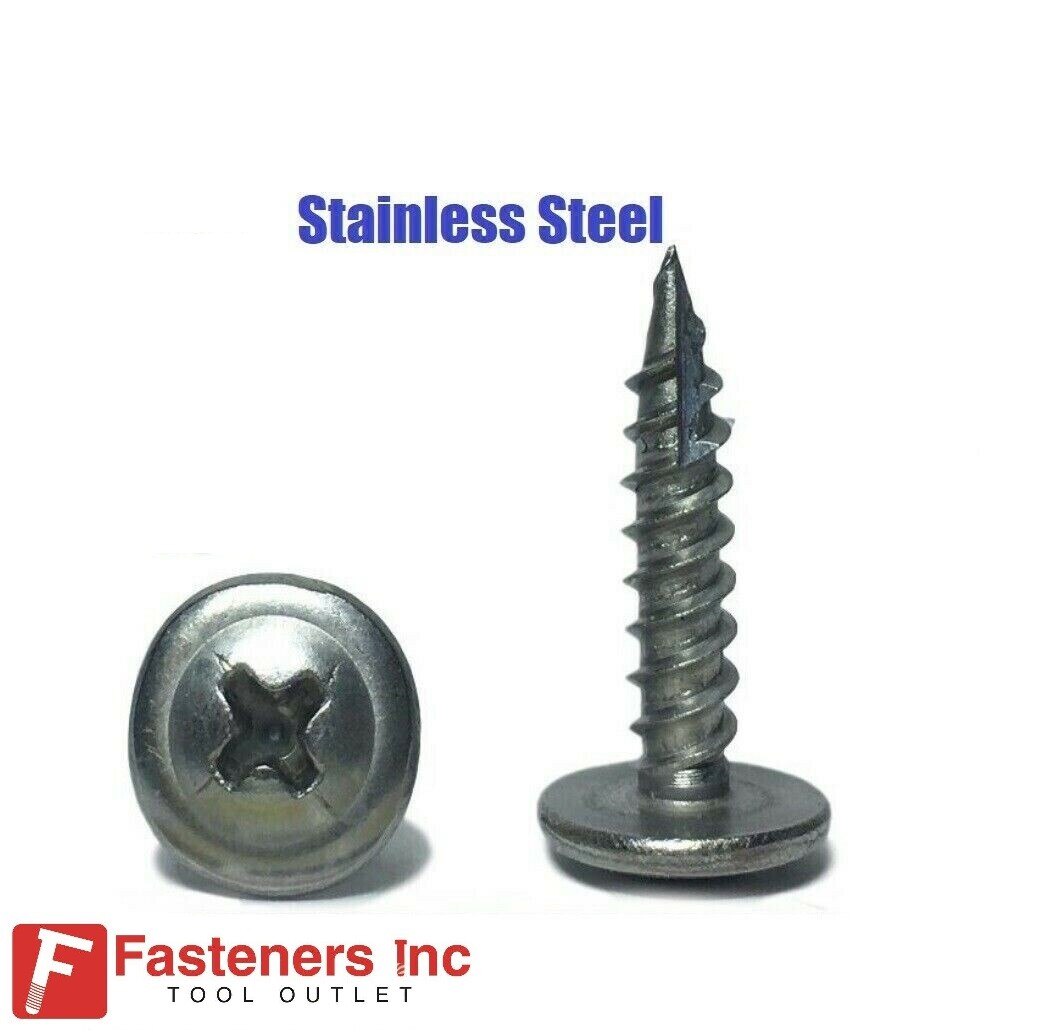 #8 x 1-5/8″ Stainless Steel Phillips Modified Truss Head Lath K-Lath Screw Sharp