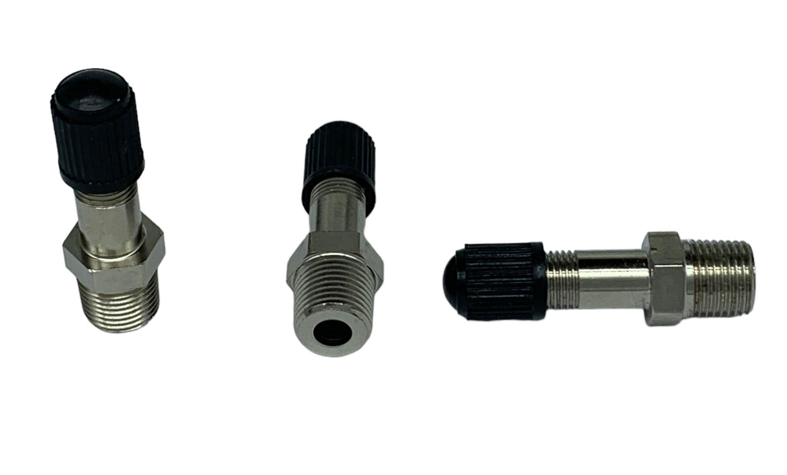 3PK Nickel Air Receiver Tank Fill Schrader Valve Fits 1X361 40JM34 TV12 1/8 NPT
