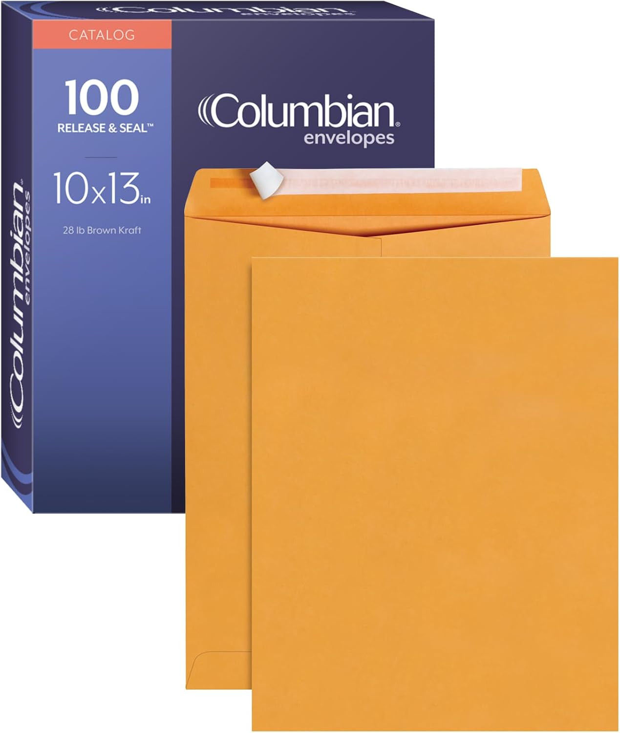 10 X 13 Catalog Envelopes with Self Seal Closure, 28 Lb Brown Kraft