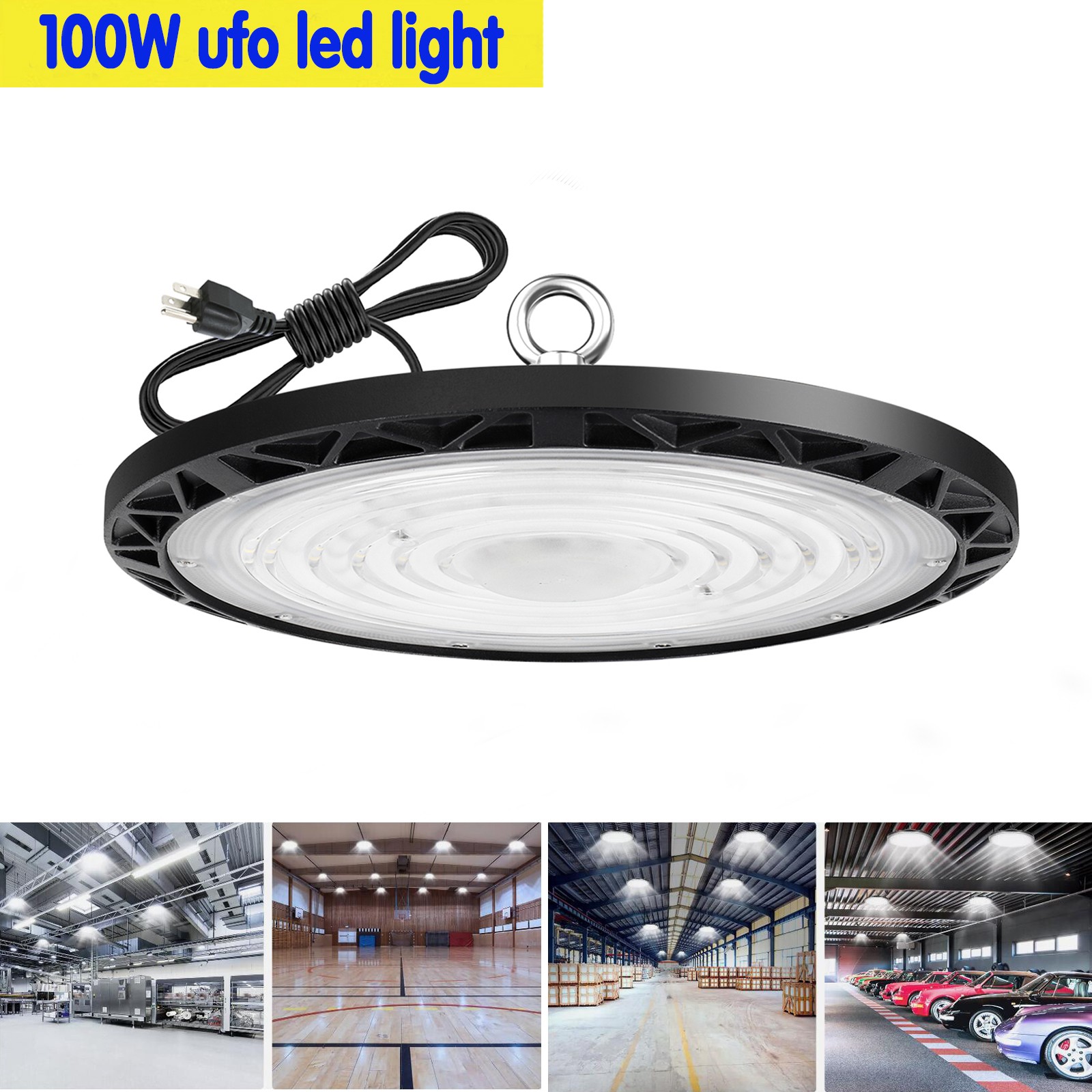 100W UFO Led High Bay Light Warehouse Factory Commercial Industrial Shop Light