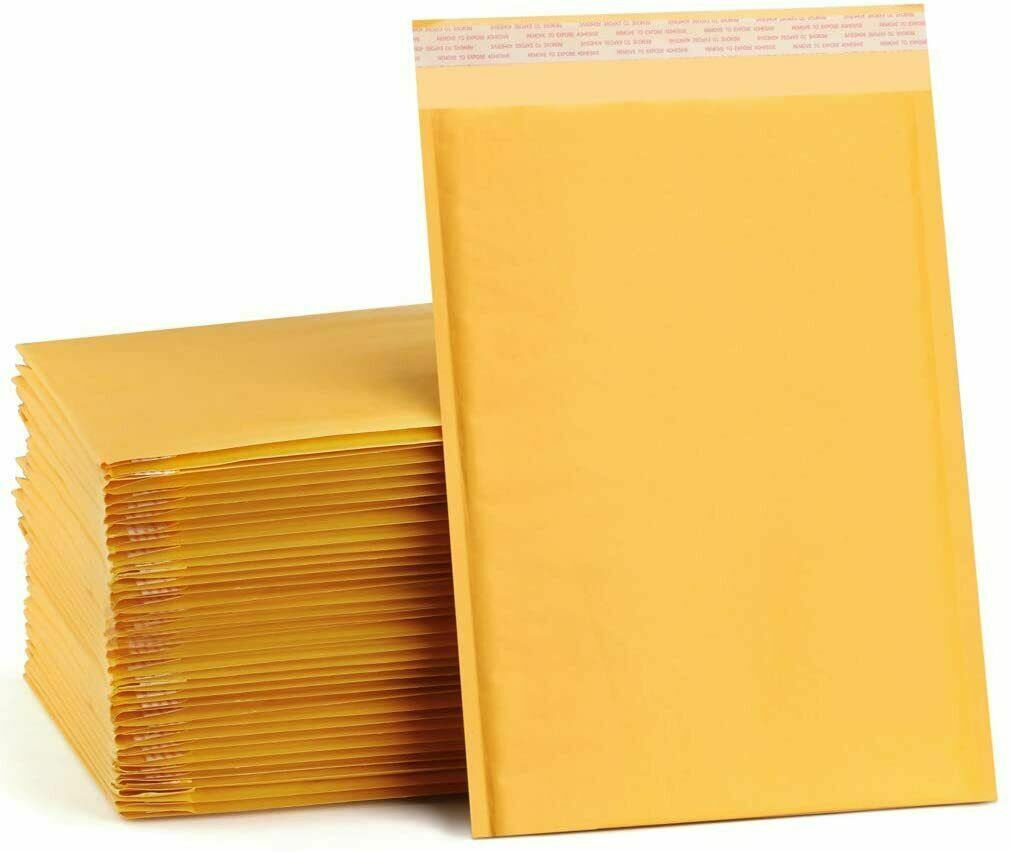 #000 4″x8″ (4″x7″ ) kraft Bubble Mailer Padded Envelope Shipping Bag 500, 1000