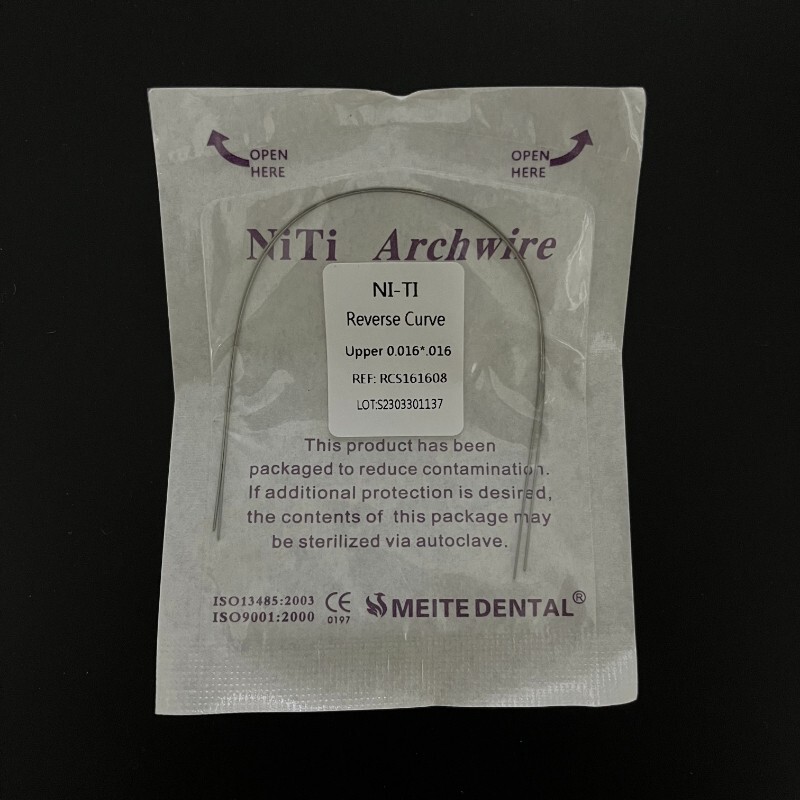 5Packs Dental Orthodontic Reverse Curve Arch Wire Niti Super Elastic Rectangular