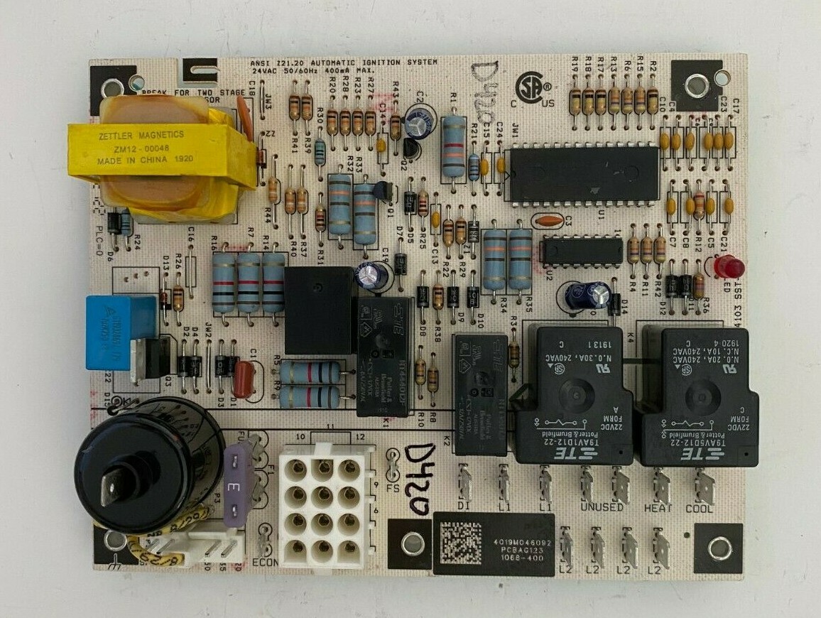 Honeywell 1068-400 Goodman Amana Control Circuit Board PCBAG123 #D420