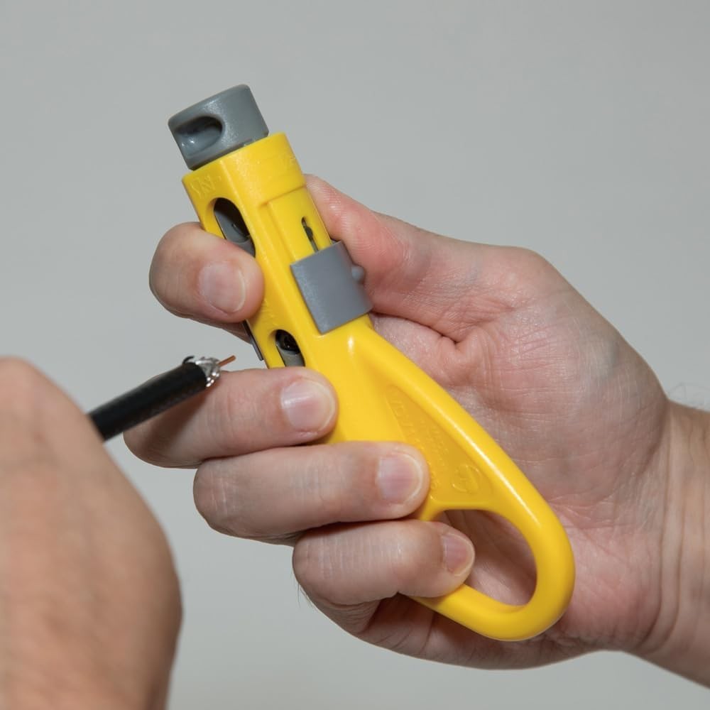 Coax Cable Radial Stripper Hand Powered Utility RG Cable Prep Tool