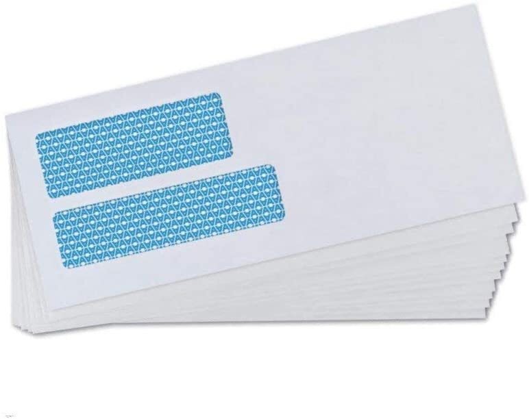 #10 Double Window Security Envelopes – Self Seal – Security Tinted (30001)