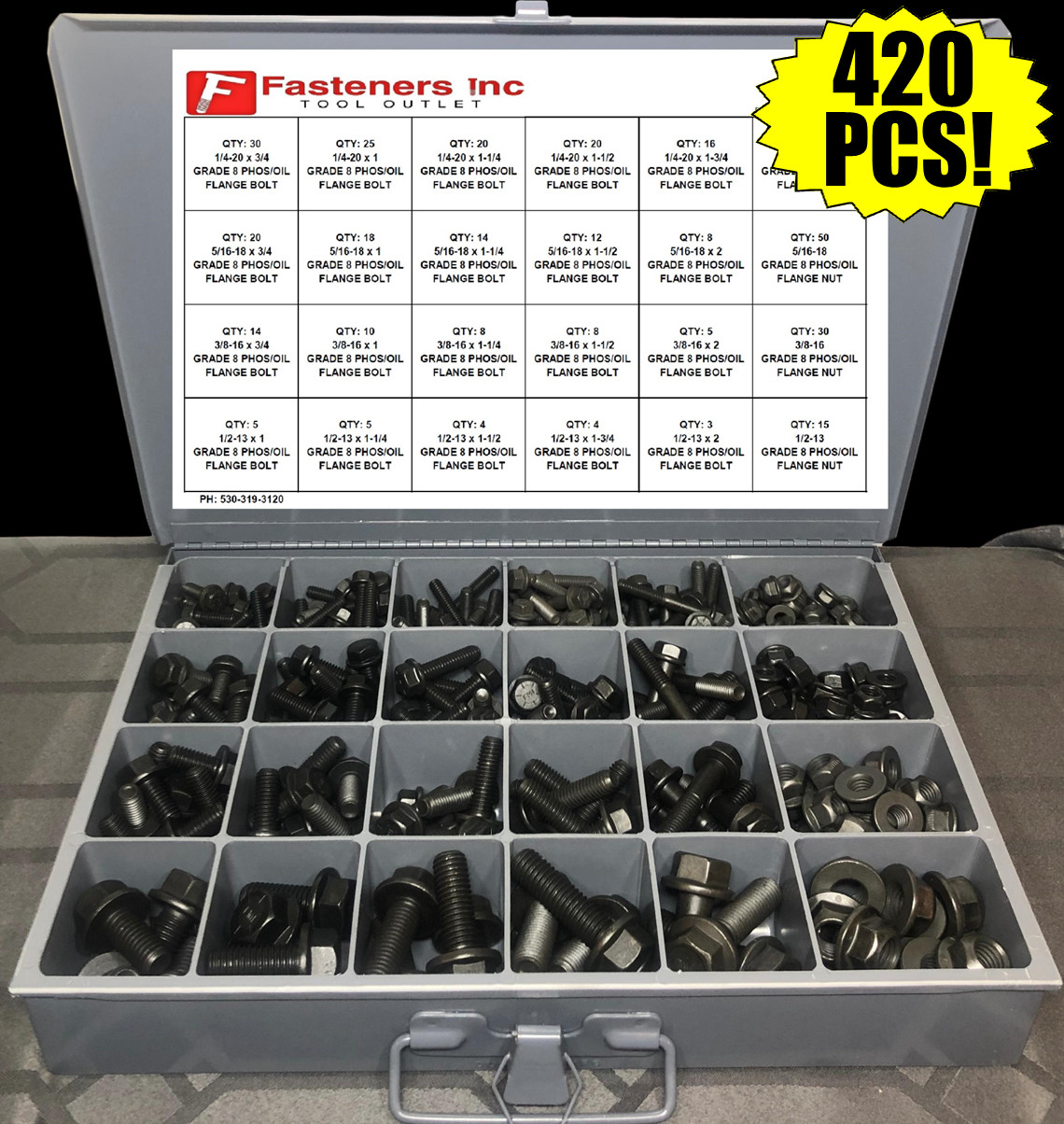 3/8-16 Grade 8 Flange Frame Bolt Black Phosphate & Oil (All Sizes & Qty’s) 3/8″