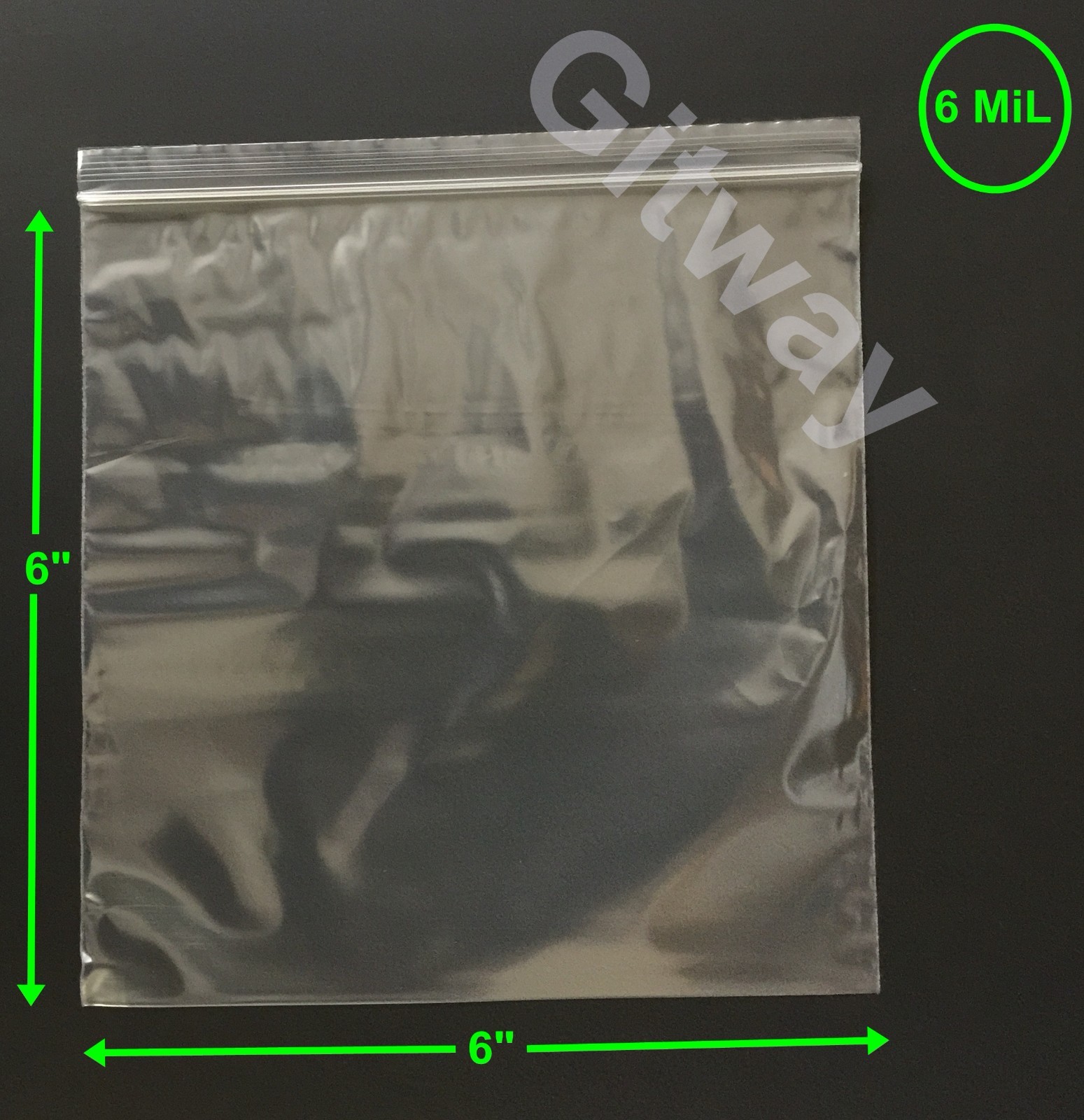 6″ x 6″ Heavy Duty 6 MIL Resealable Zip Top Lock 6×6″ 6 MiL Clear Plastic Bags
