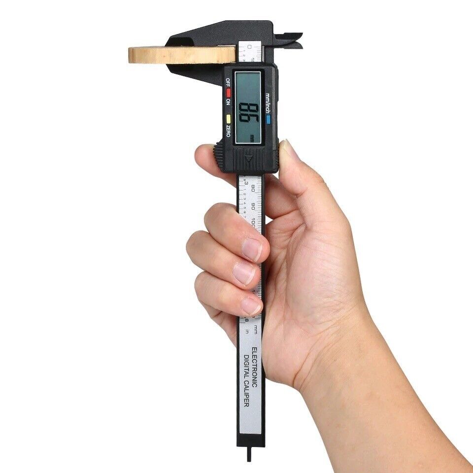 150mm Digital Caliper 6″ Micrometer LCD Gauge Vernier Electronic Measuring Ruler