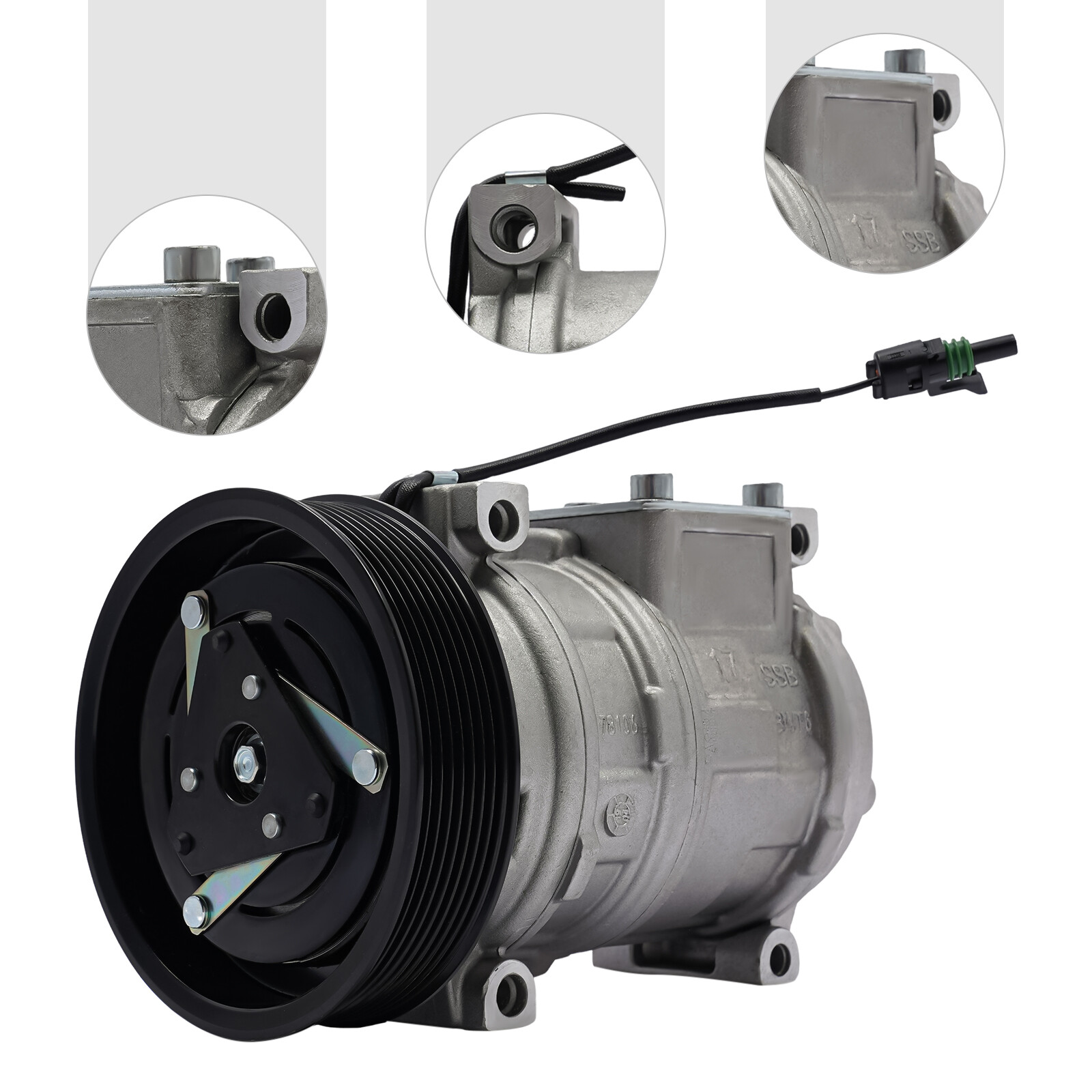A/C Compressor w/ AC Clutch Kit For John Deere Models RE46609 RE69716 AH169875