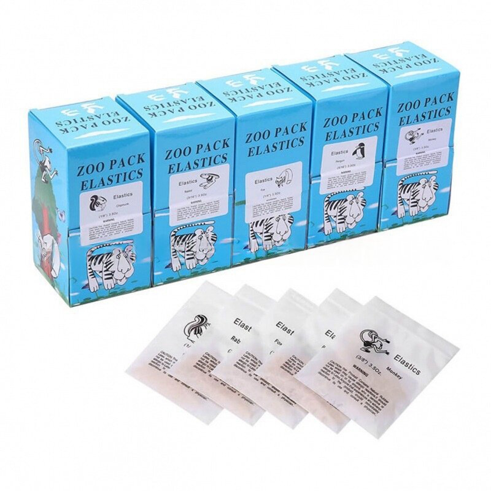 5000pcs Dental Ortho Elastic Rubber Bands 3.5/5.0/6.5 OZ Zoo Pack Latex Braces
