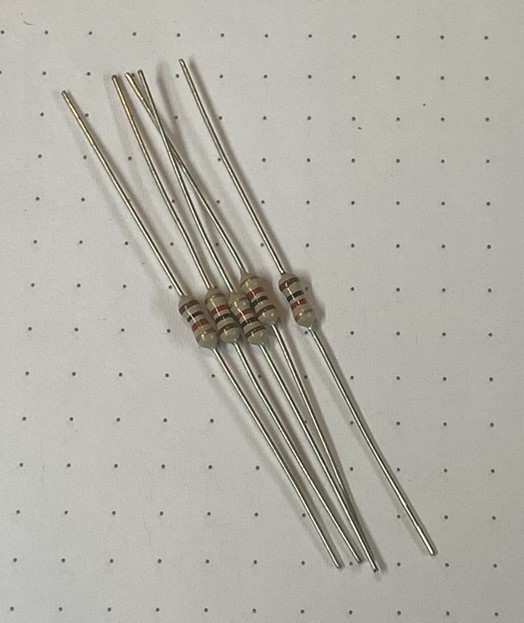 1 K Ohm, 5%, 250 mWatt, Metal Film Resistor, Unbranded, 5 Each