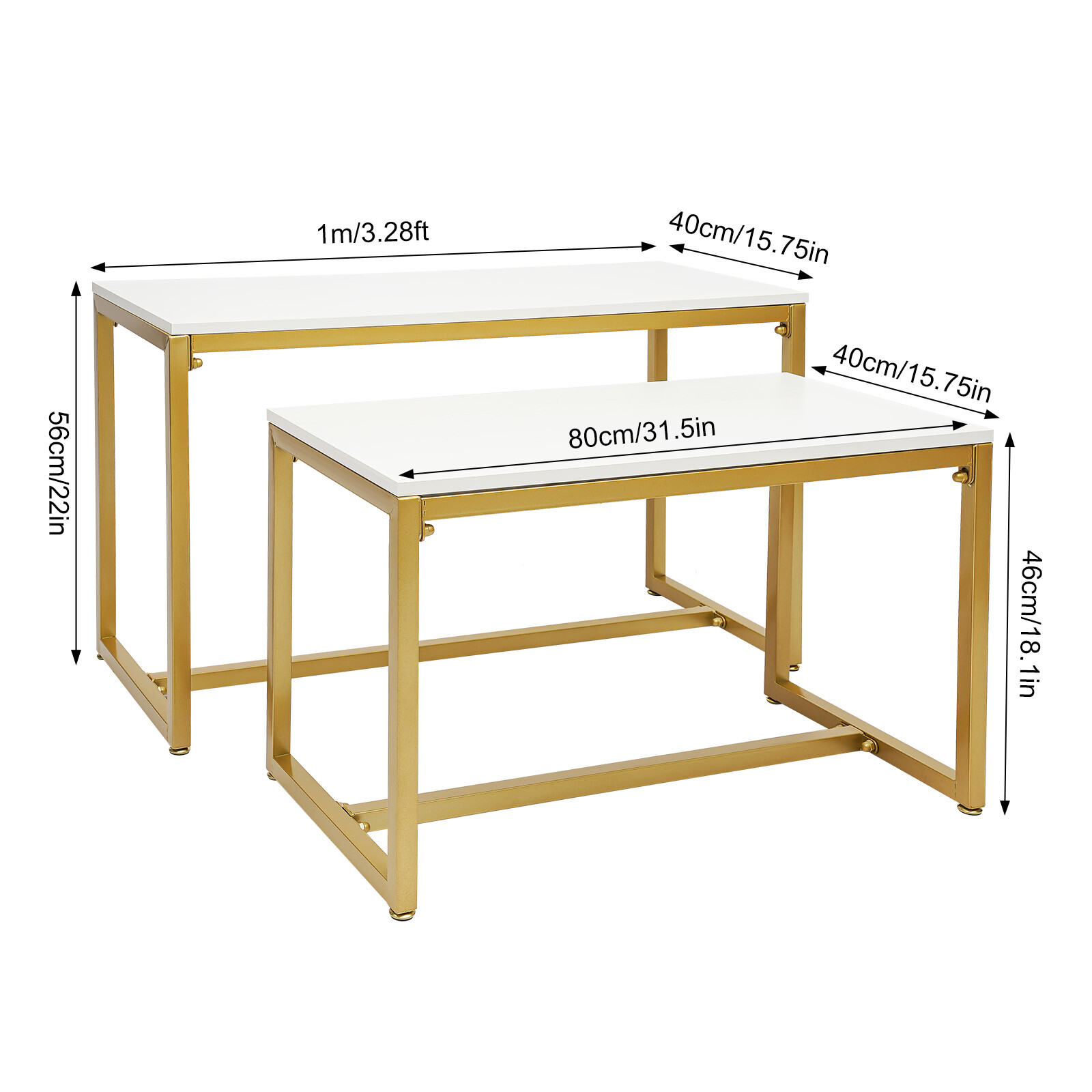 Metal Shoe Handbag Display Stand Nesting Tables 2 Piece Set Display Riser Shelf
