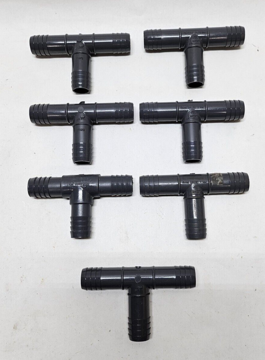 Spears Unbranded 1401-007 3/4×3/4×3/4″ PVC Insert Barbed Tee (Lot of 7)