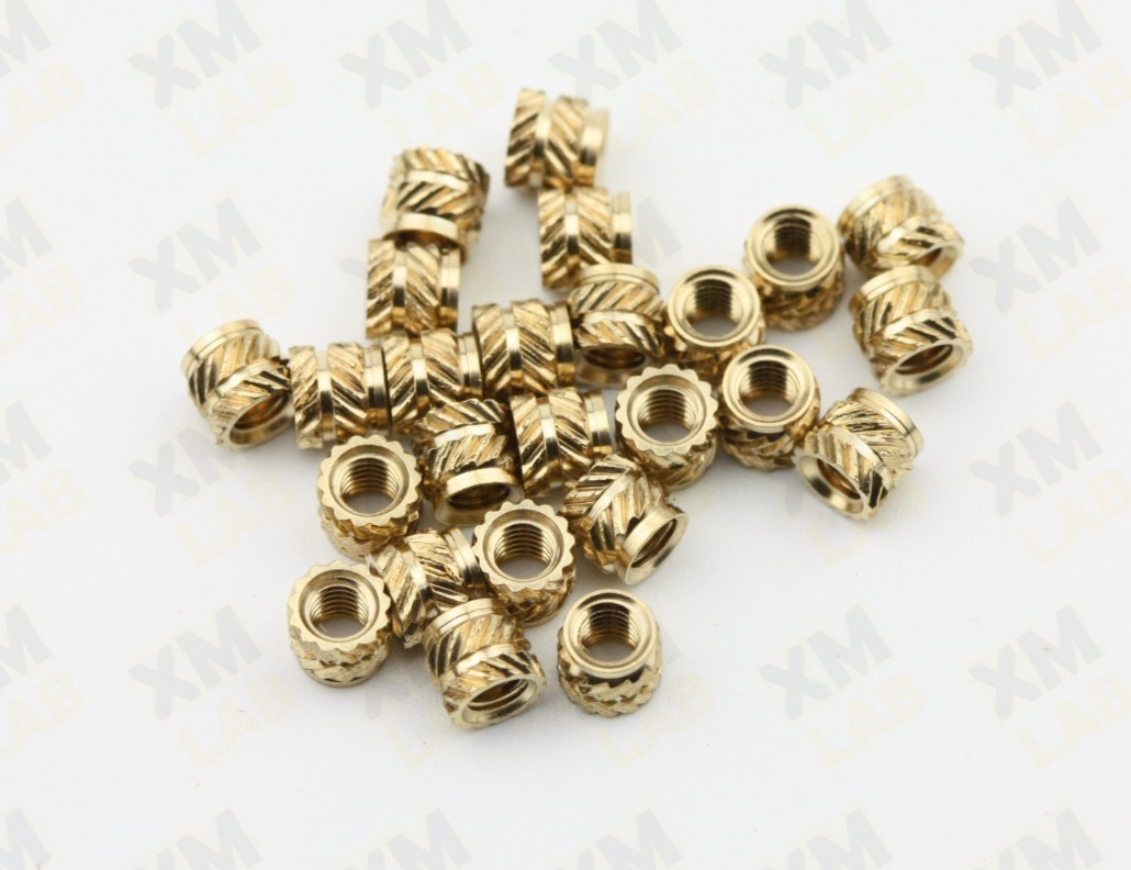 25 Pcs M3 x 4mm Knurled Brass Threaded Heat Set Inserts 3D Printing