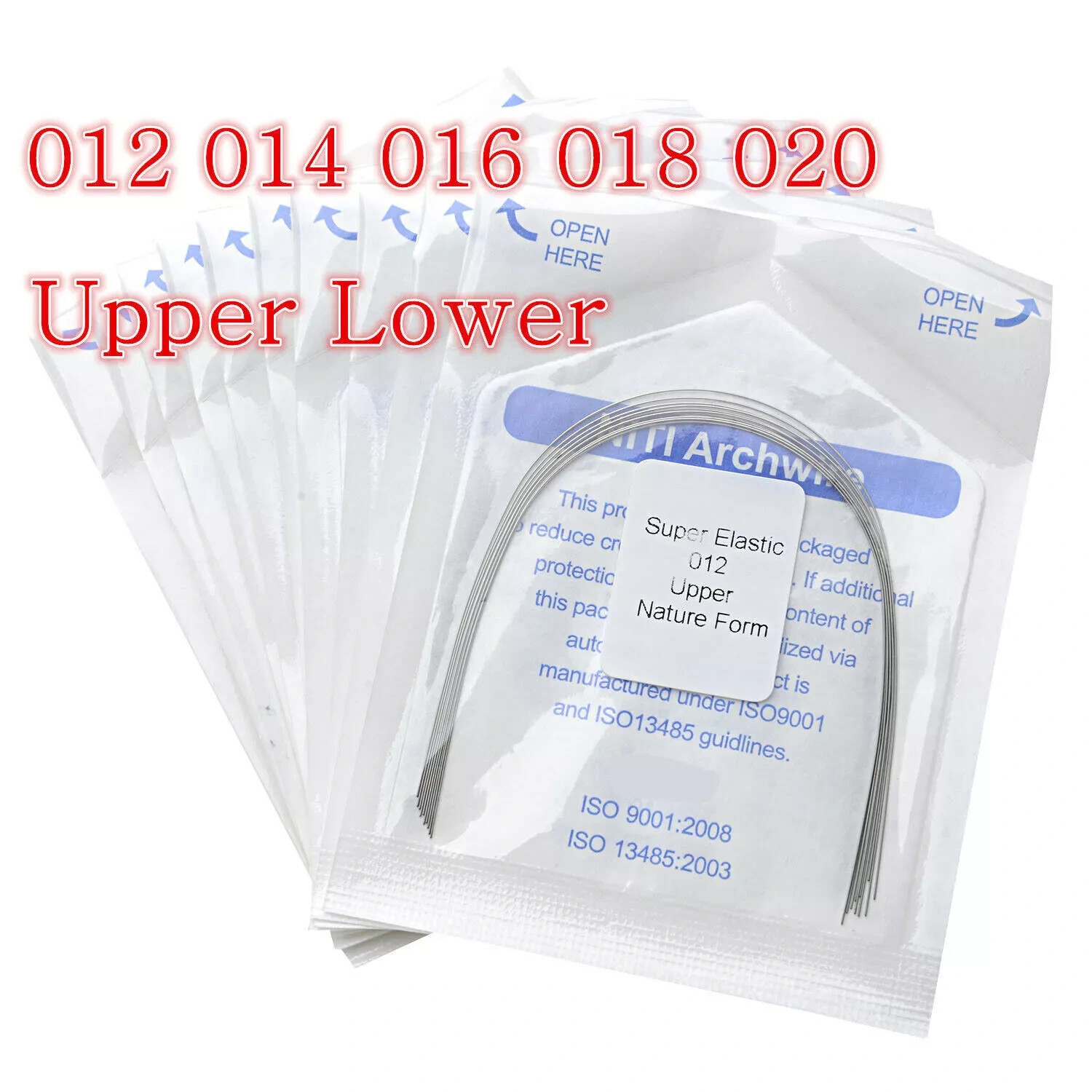 10 Pcs/Pack Dental Orthodontic Arch Wire Super Elastic Niti Round Natural From