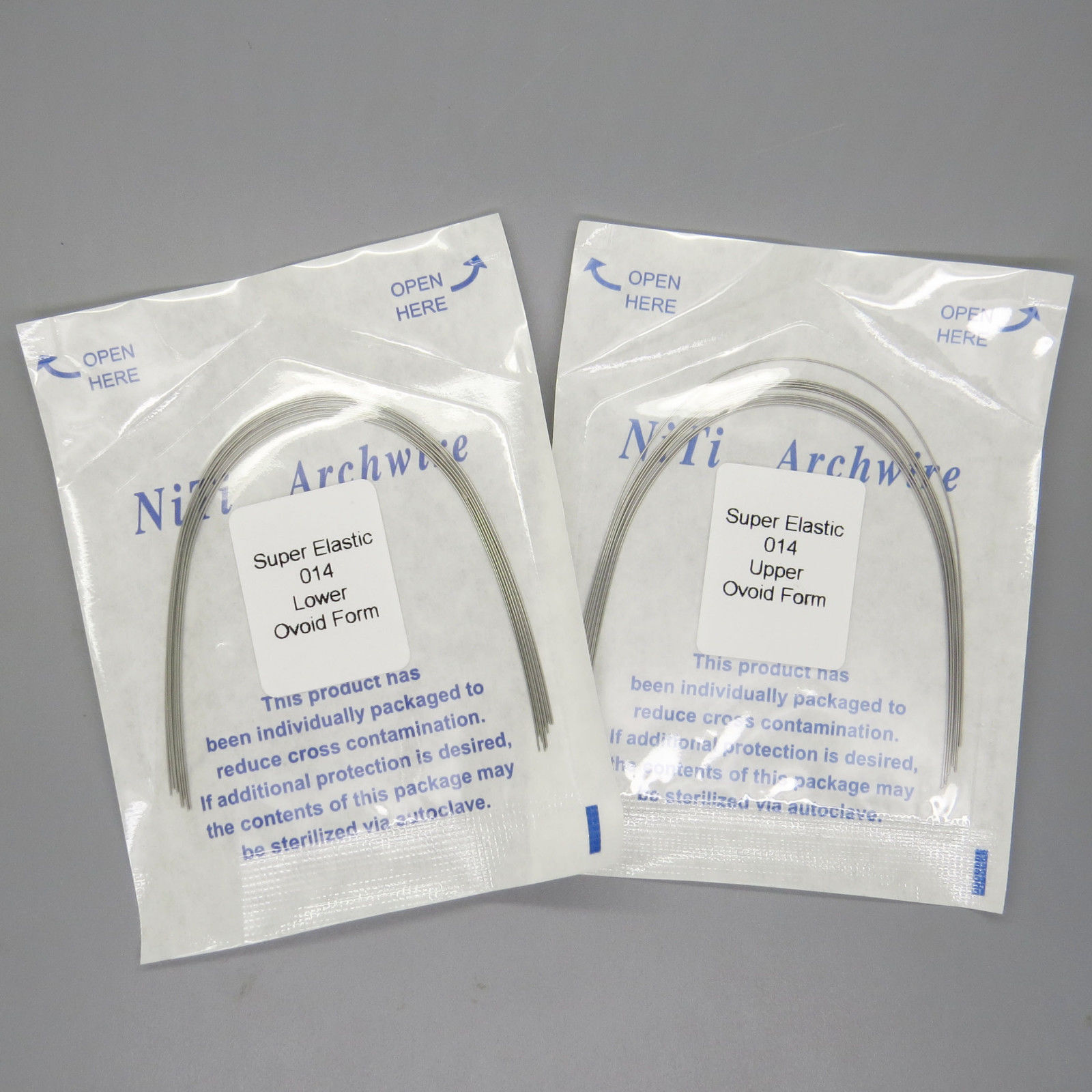 Dental Orthodontic Arch Wire Super Elastic Niti Round Ovoid Upper/Lower 012-020
