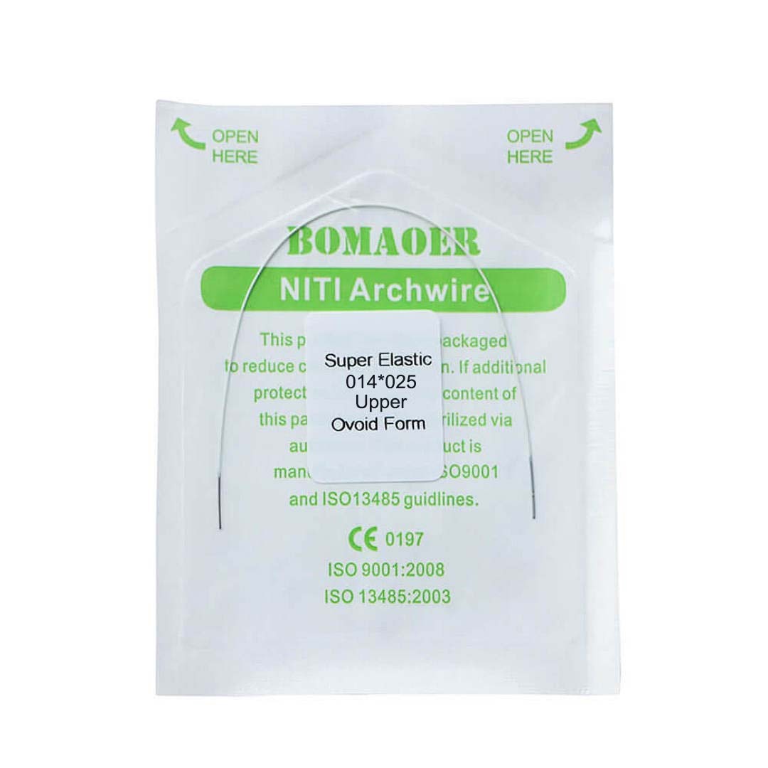20×Dental Orthodontic Niti Rectangular Arch Wires Tooth Color Coated 14×25Upper