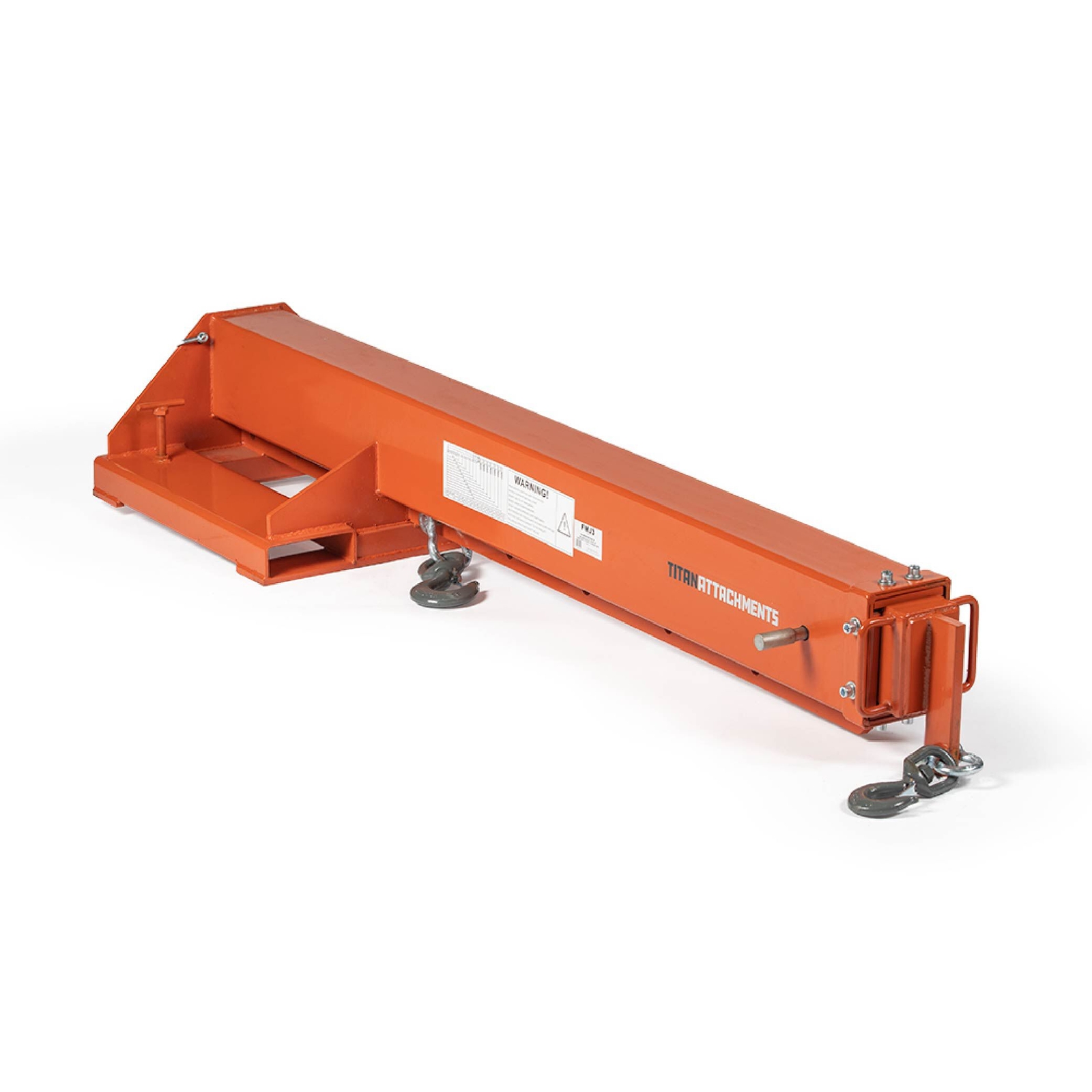 Titan Attachments Fork Mounted Adjustable Hoist Jib Boom Crane, Manual Telescope