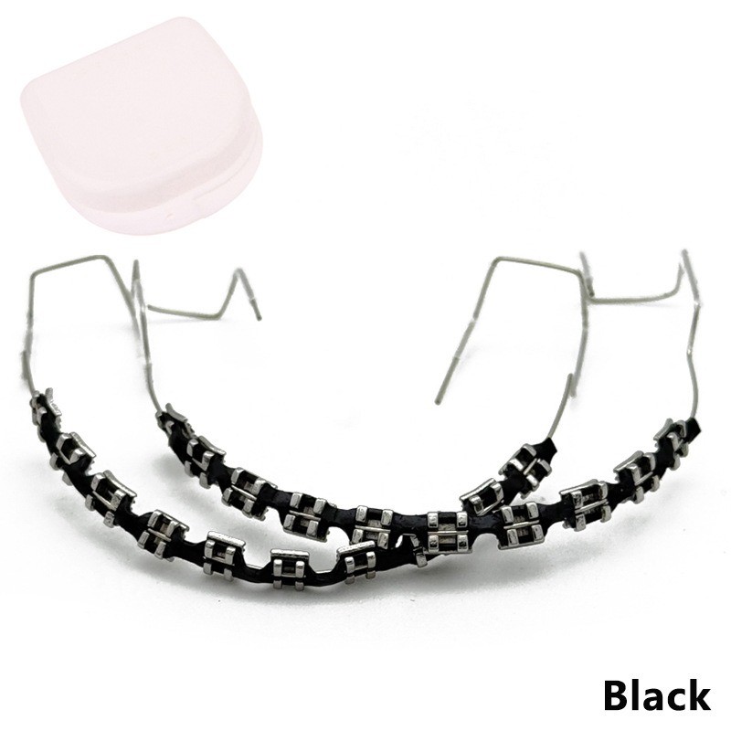 Fake Braces For Teeth Temporary False Fake Brackets Metallic Wires Bracket