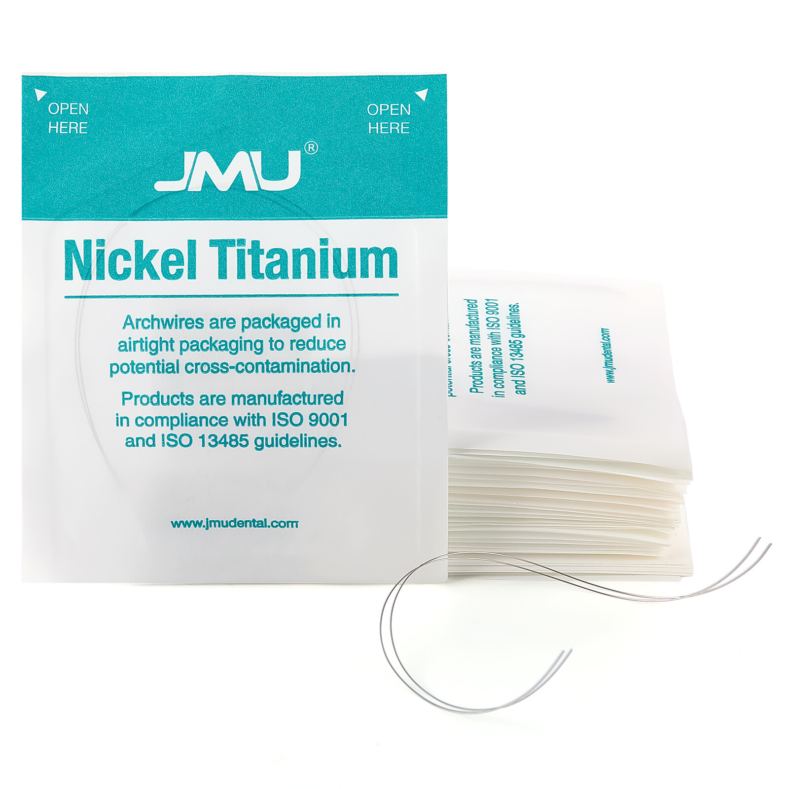JMU Dental Orthodontic Super Elastic Niti Arch Wires Round Reverse Curve, 10pk