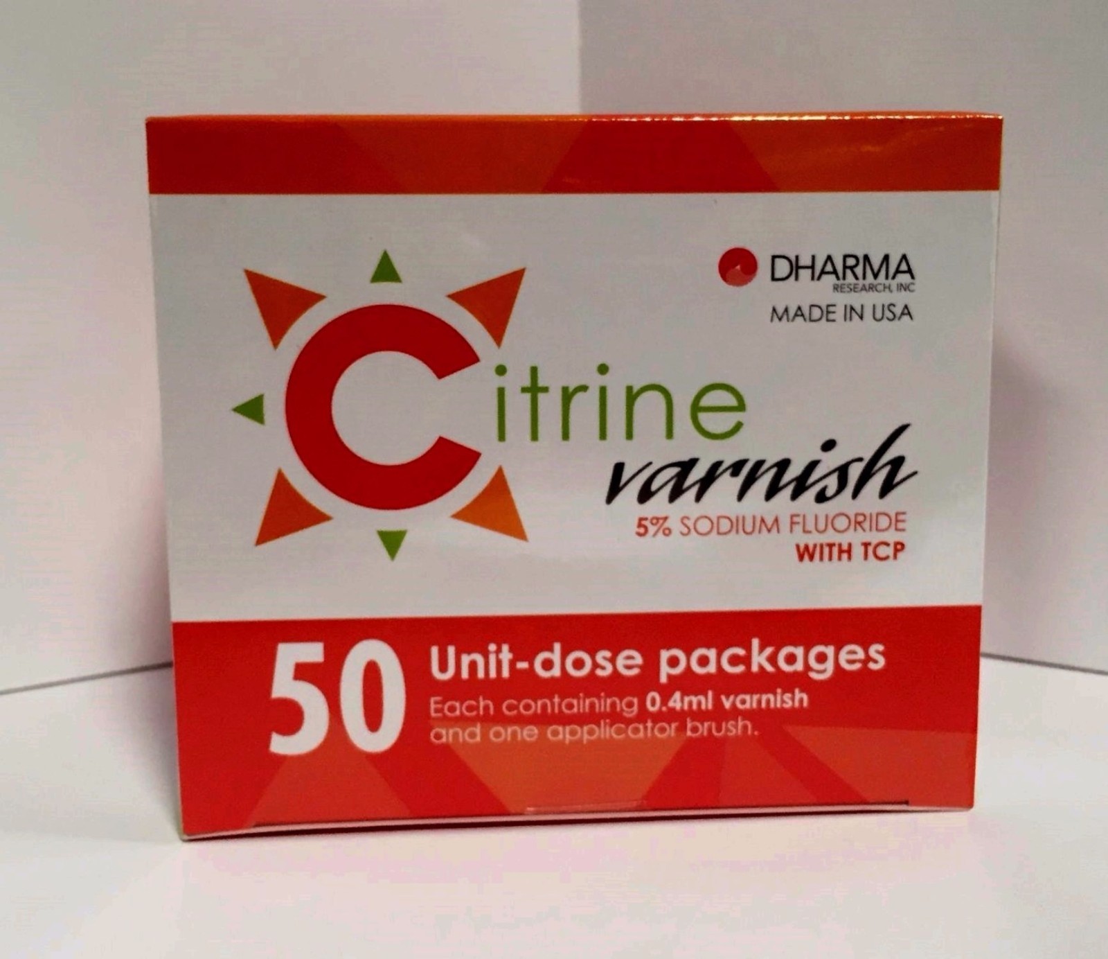 CITRINE VARNISH 5 % CARAMEL with TCP 50 Unit-dose Pack DHARMA Research USA
