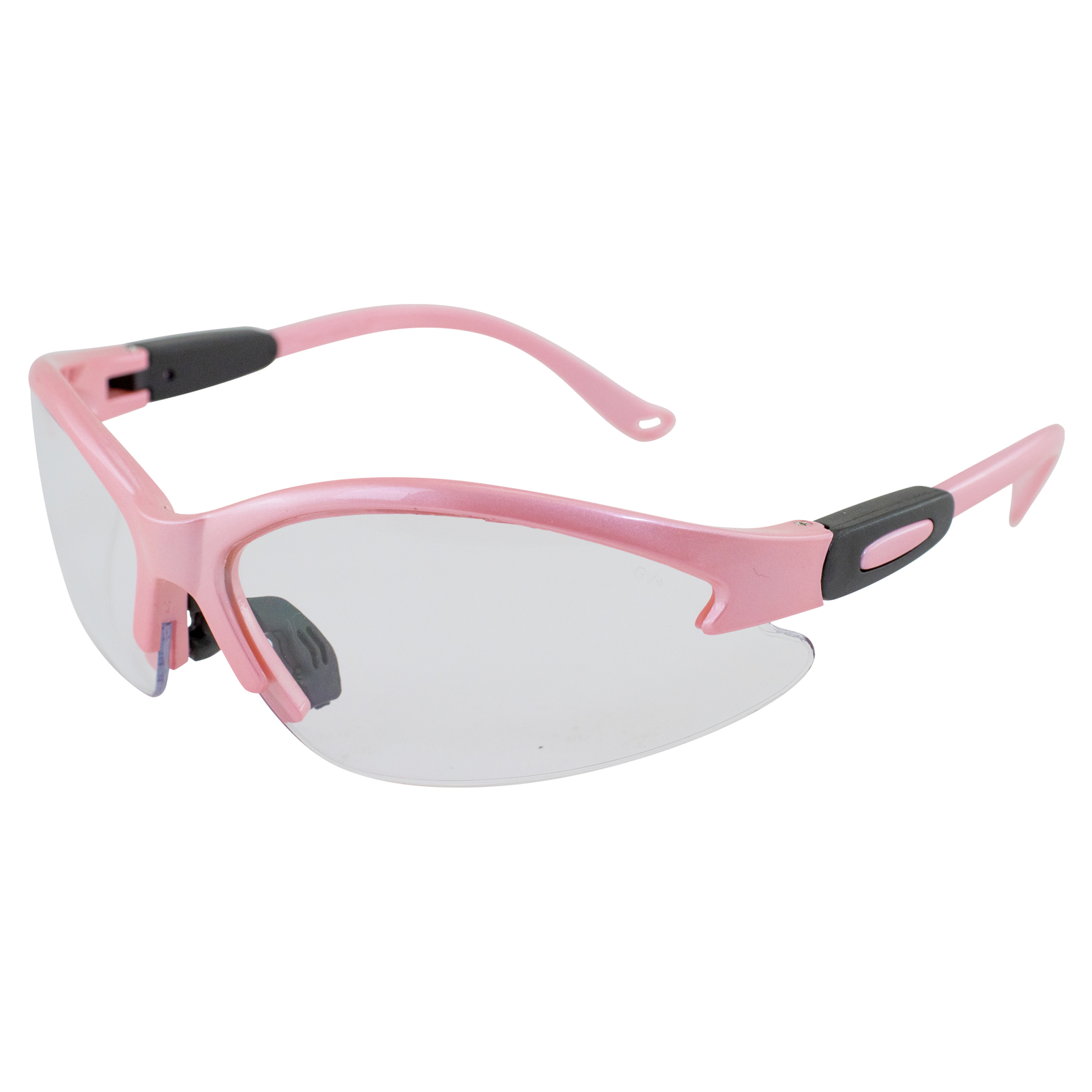 Cougar Light Pink Frame Clear Lens Womens Safety Glasses Shatterproof Lens Z87.1