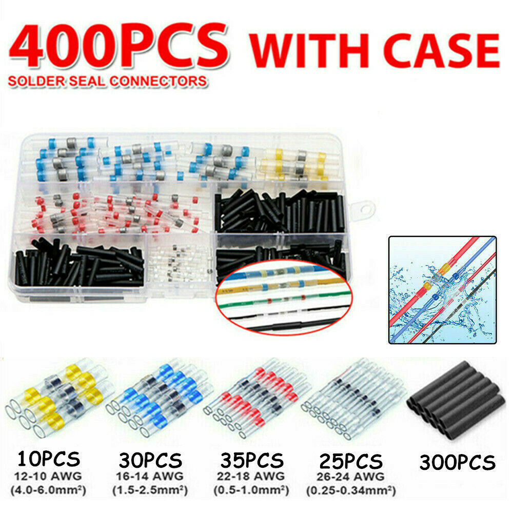 50-1000Pcs Solder Stick Sleeve Heat Shrink Wire Butt Seal Connection Terminals