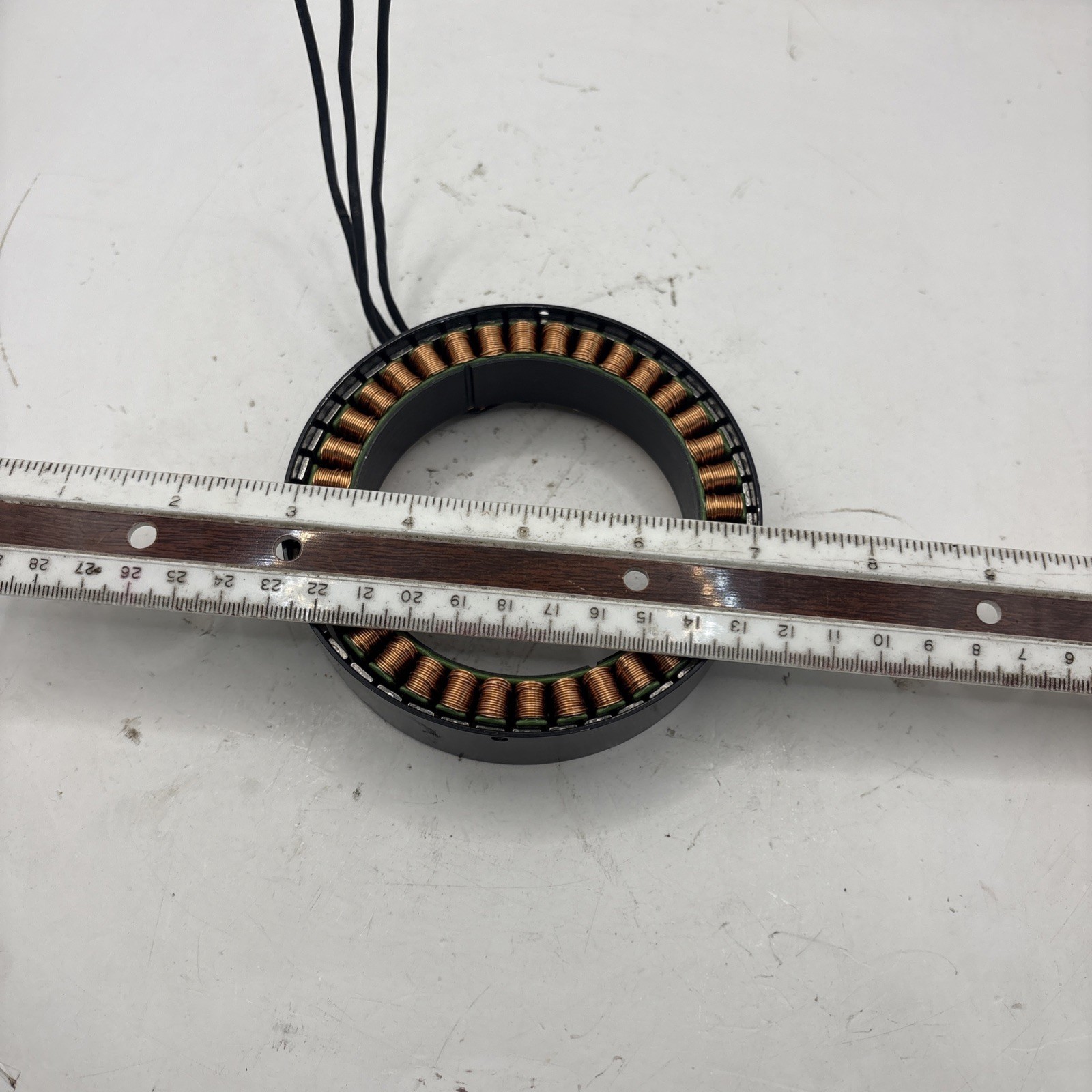 Frameless Brushless DC Motor 4-1/8” OD 3-1/8” ID 1” Tall 36 Copper Coils