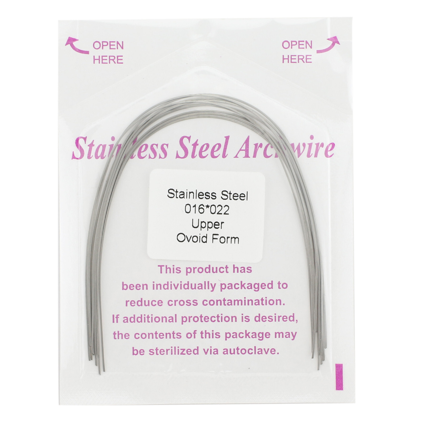 100pcs Dental Ortho Arch Wire Natural Niti Stainless S Round Rectangular Ovoid