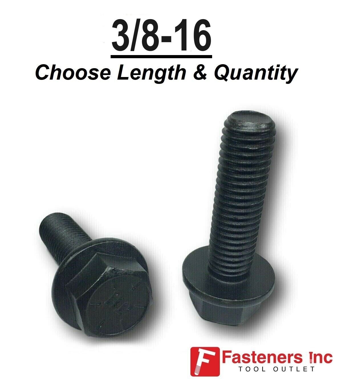 3/8-16 Grade 8 Flange Frame Bolt Black Phosphate & Oil (All Sizes & Qty’s) 3/8″