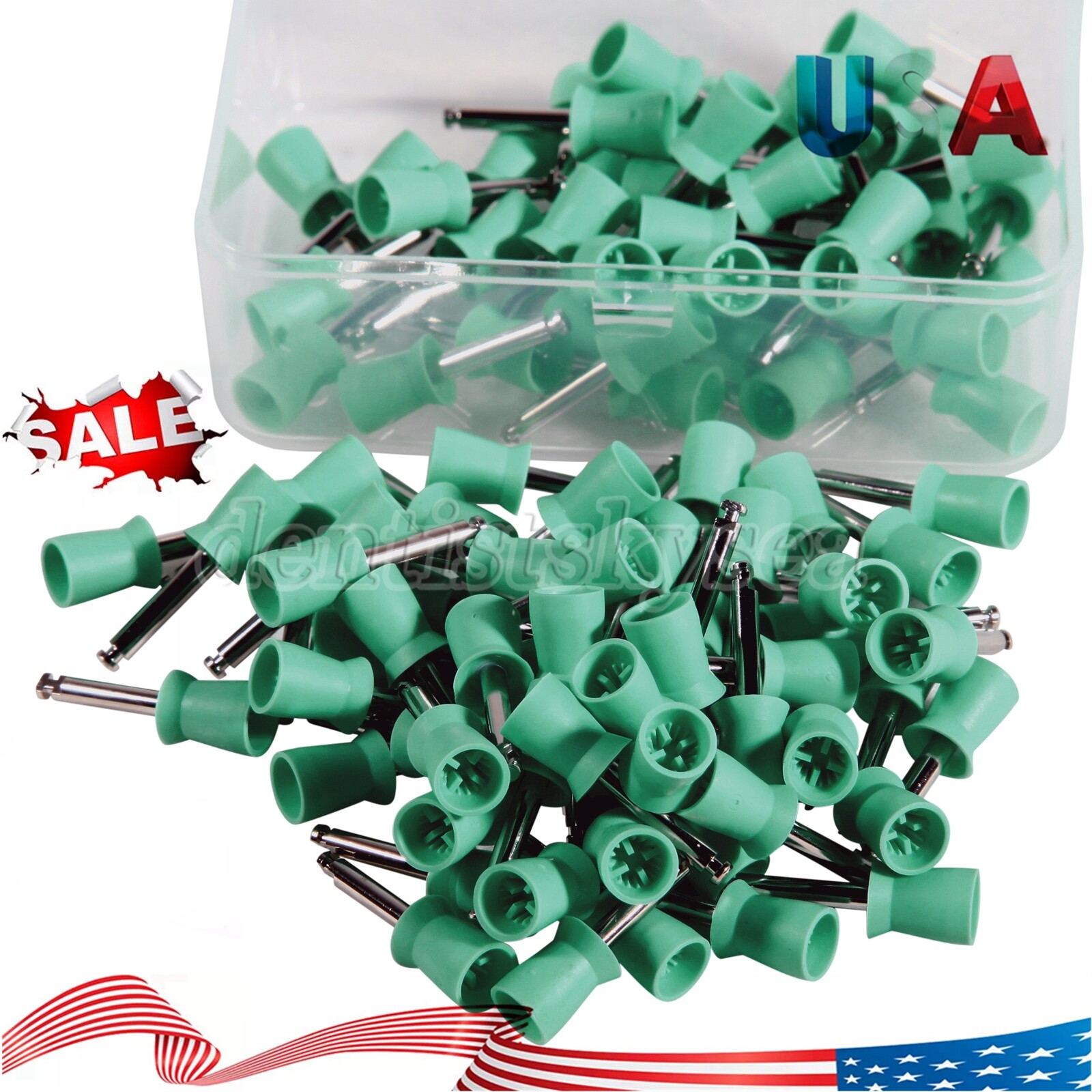100-1000pcs Dental Rubber Polishing Prophylaxis Cups Brushes Prophy Polisher CUP