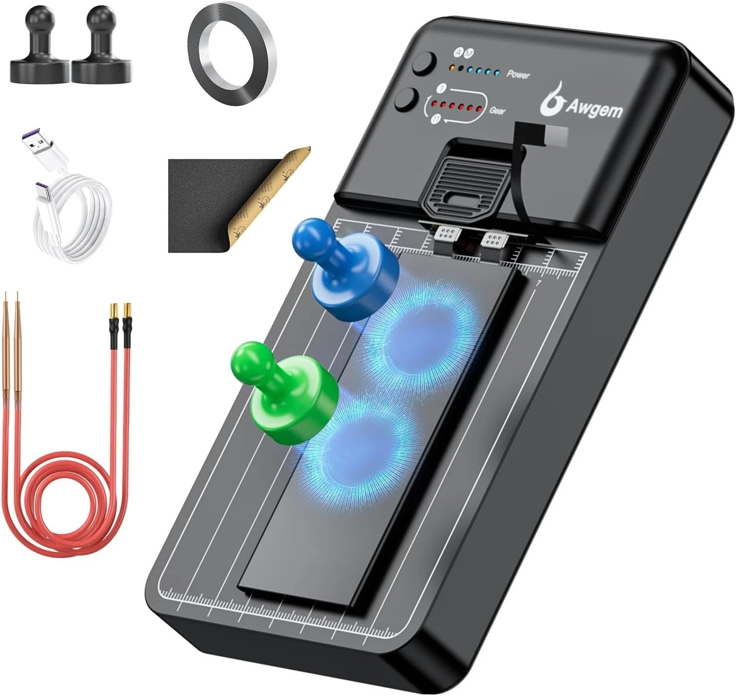 Awgem 5000mAh Portable Spot Welder 11 Gears Power Bank USB Output for 18650 DIY