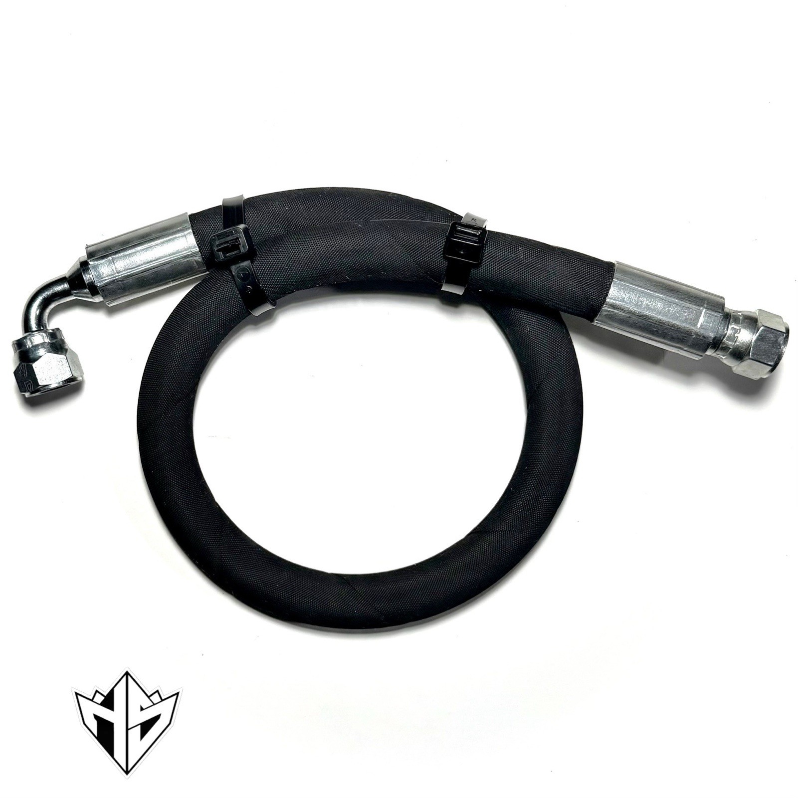 3/8″ Hydraulic Hose Assembly with (90°/Straight) #6 FEMALE JIC 37° Ends, 4800PSI