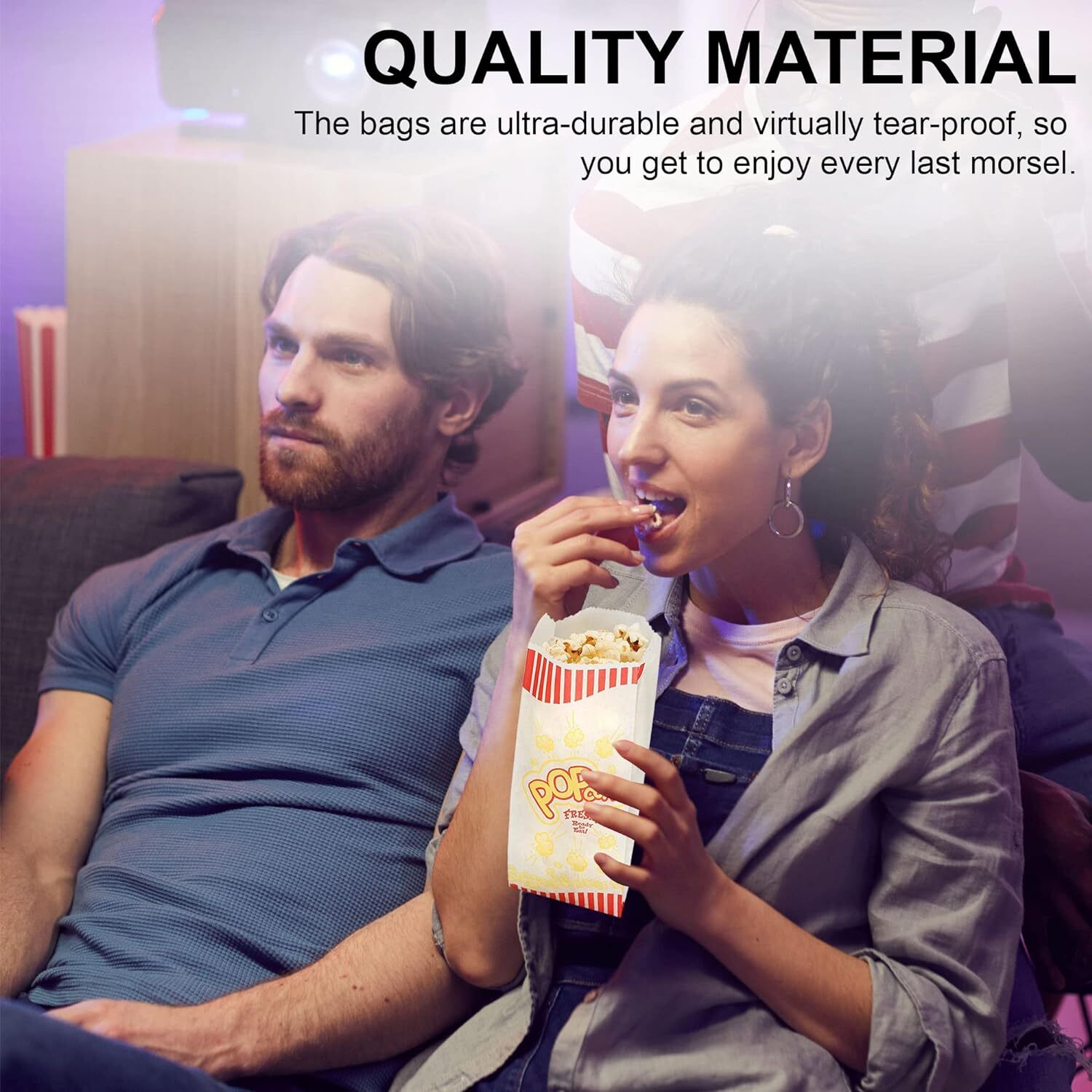MT Products 1 oz Small Carnival Paper Popcorn Bags 8″ x 3.5″ – Pack of 100