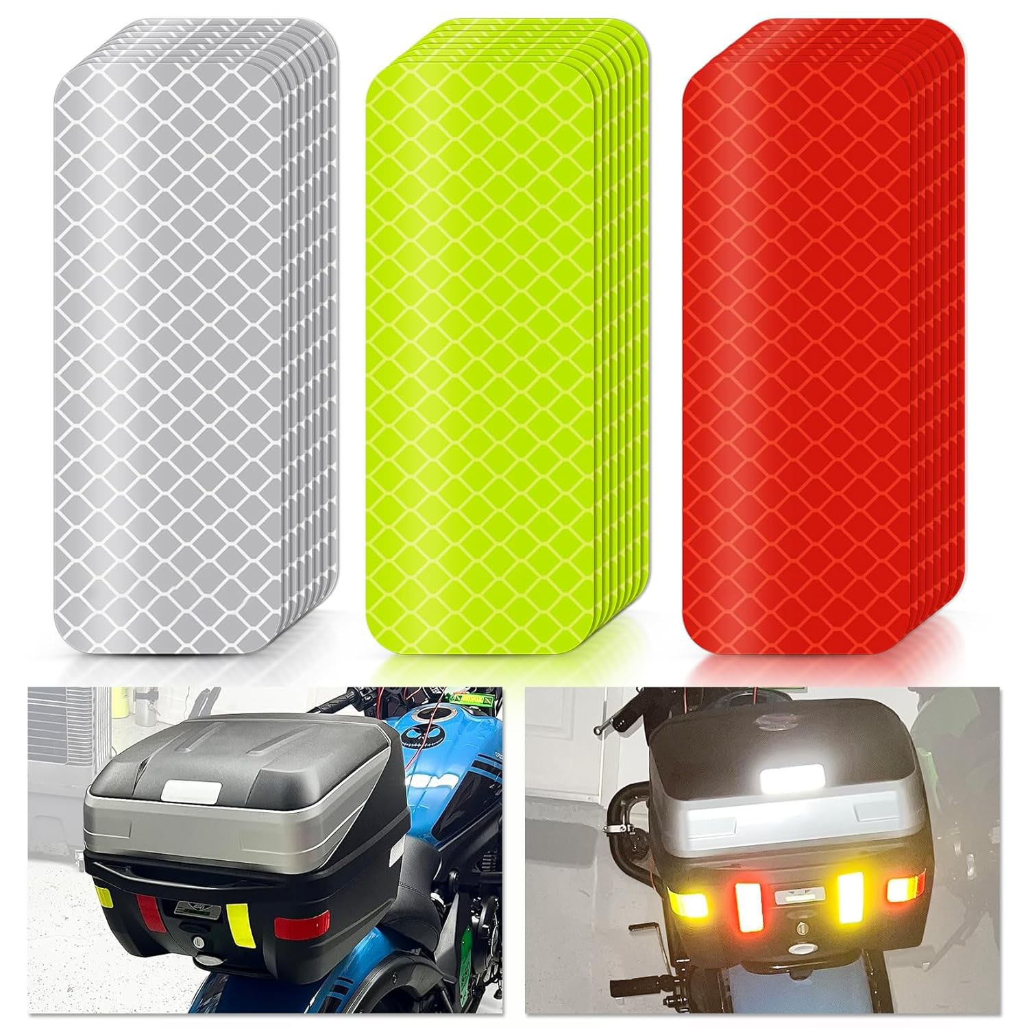 50Pcs Reflective Tape Waterproof Reflective Stickers Night Visibility Dot USA