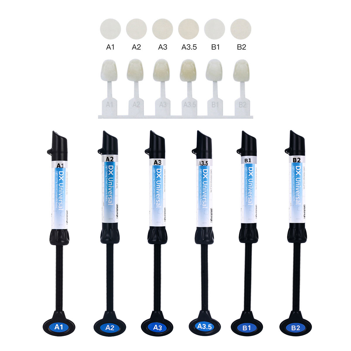 Dental Universal Light Cure Composite Veneer Teeth Resin SyringeA1 A2 A3 A3.5 B1