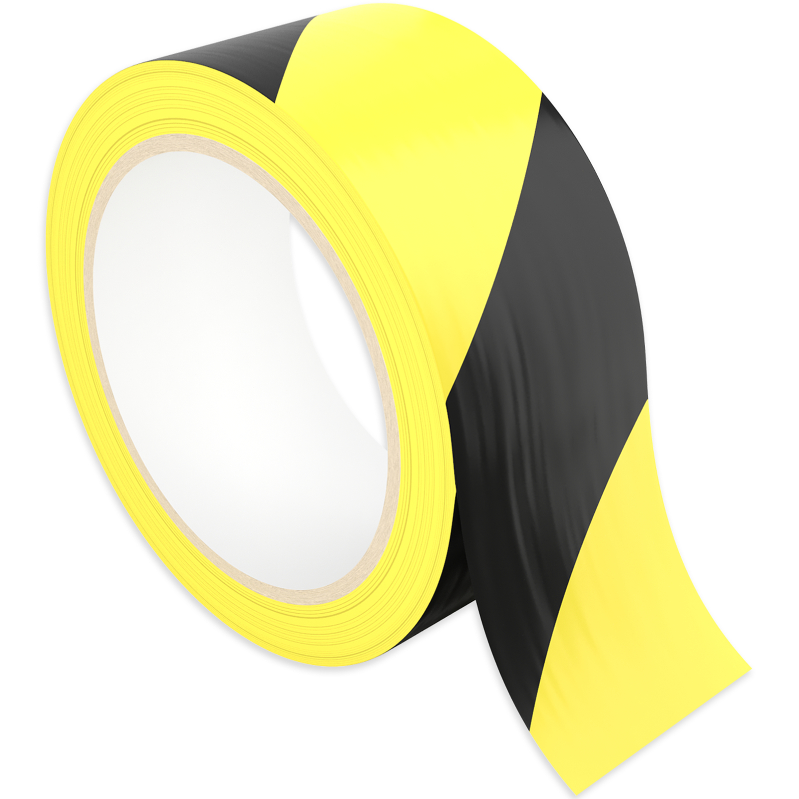 [1-Pack] 2″ Adhesive Safety Caution Tape, Yellow & Black Matte by Nova Supply