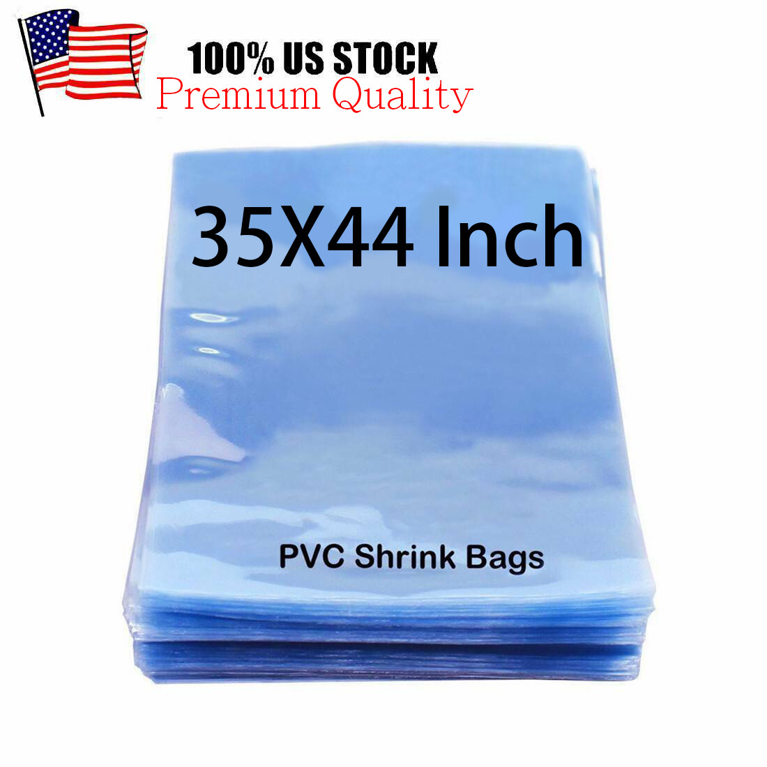 35″ X 44″ Clear Heat Shrink Wrap Bags PVC Film Gift Bottle Candle Packing Basket